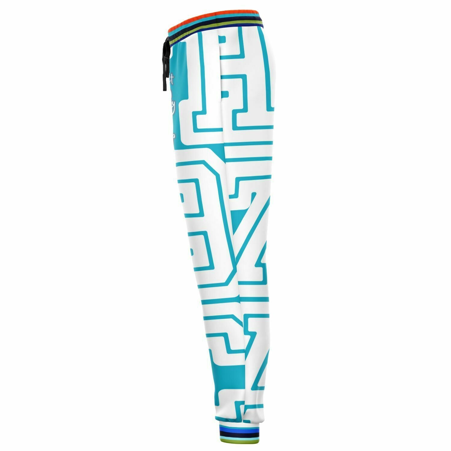 Monograma THS 1976 CA en joggers unisex de poliéster ecológico azul bahameño