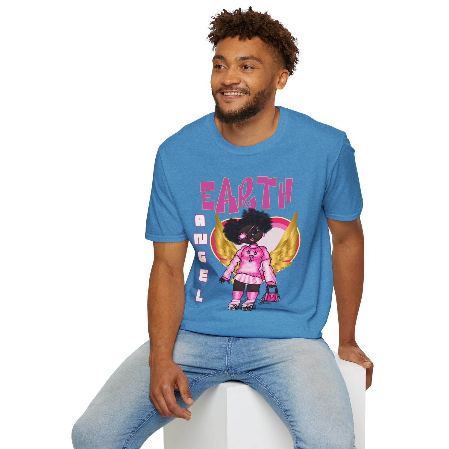 Earth Angel Natural Hair Unisex Softstyle T-Shirt