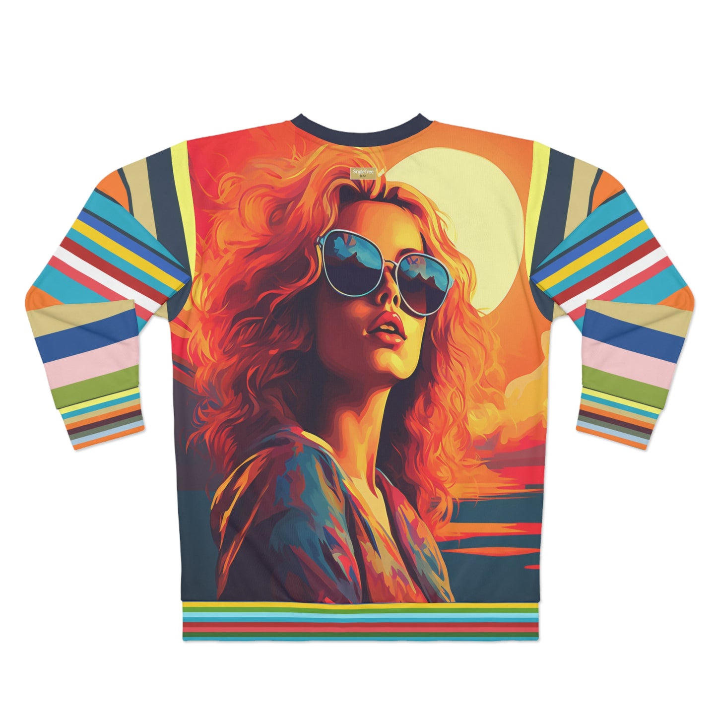 California '76 Beach Girl Rugby Stripe Unisex Sweatshirt