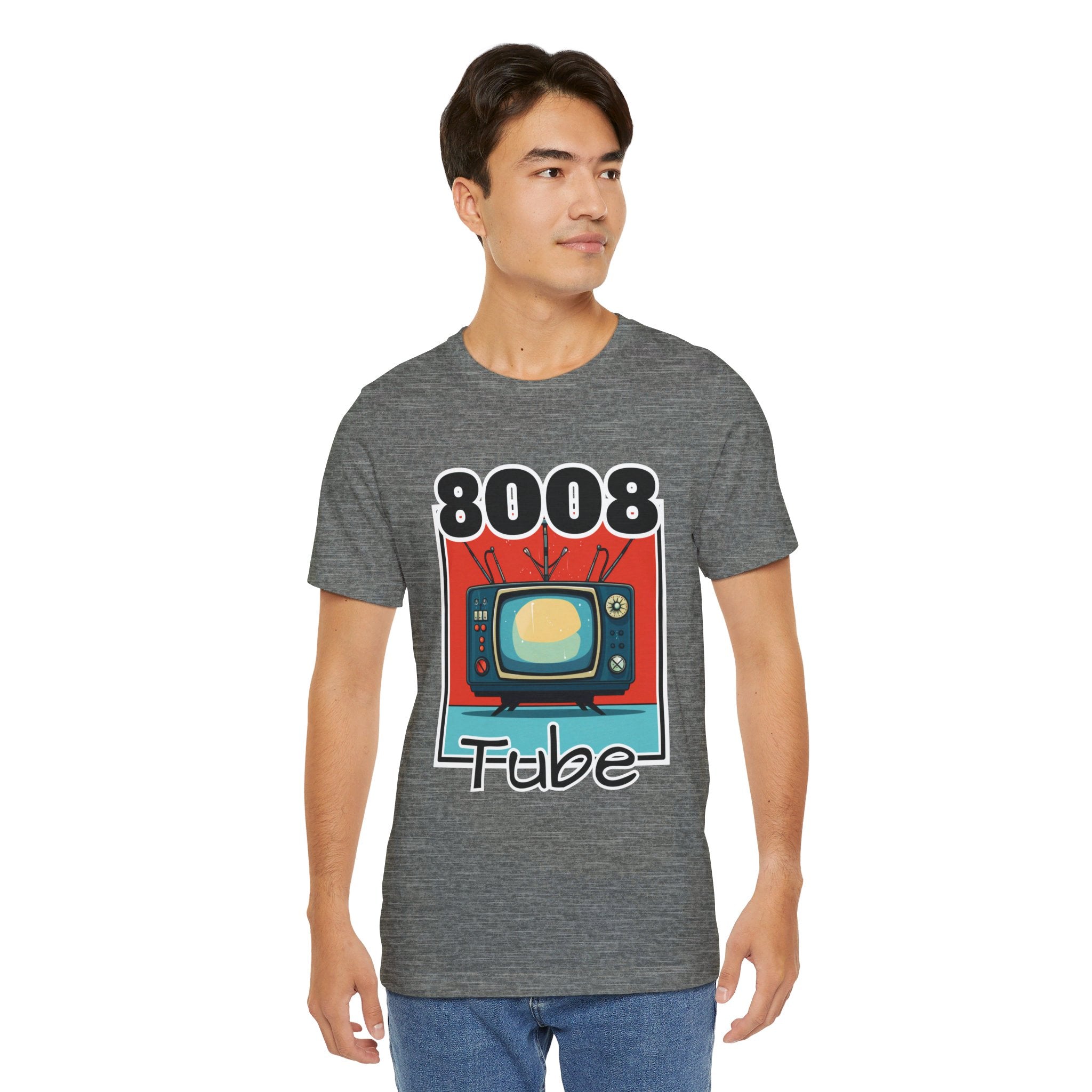 8008 Tube Vintage TV Print Unisex Short Sleeve Tee