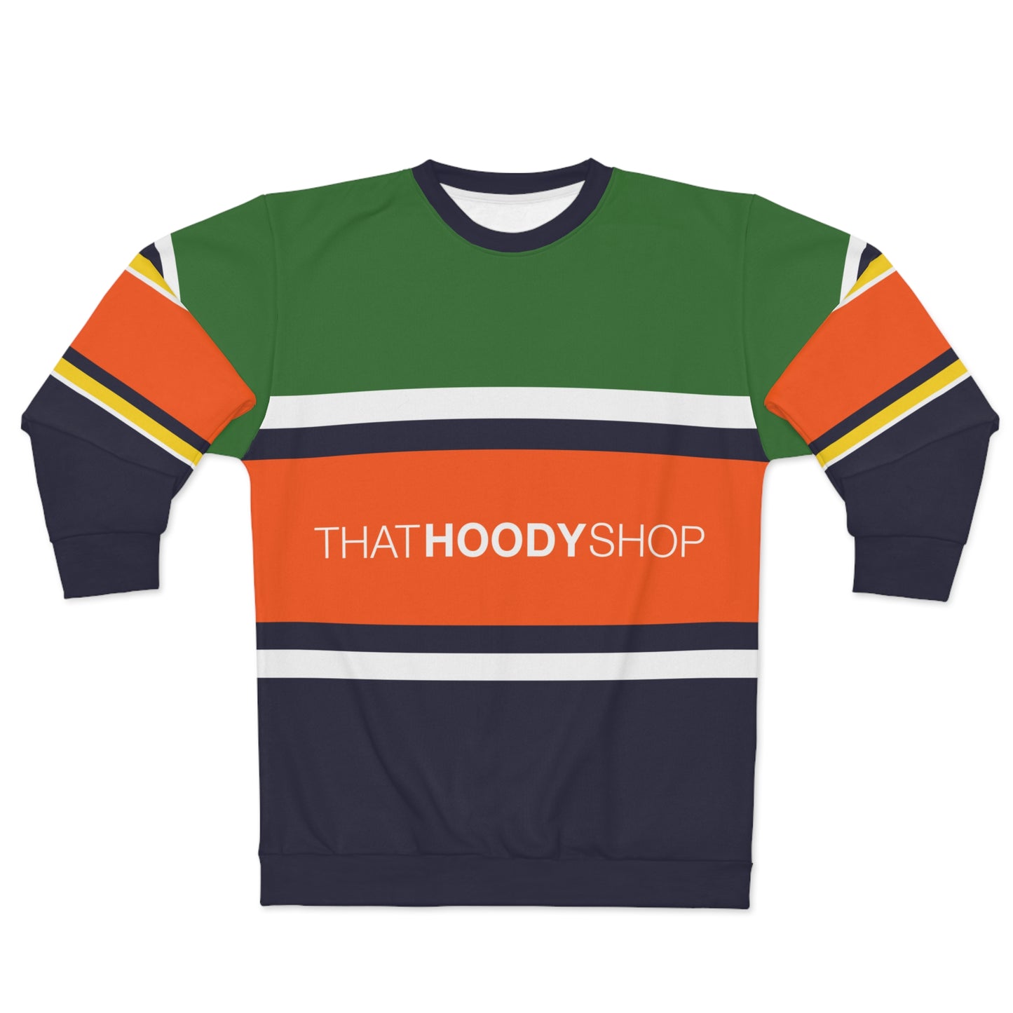 Huntfield Green Barbarian Rugby Stripe Unisex Sweatshirt