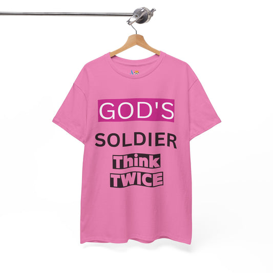 God's Soldier - Think TWICE Heavyweight Unisex Tee