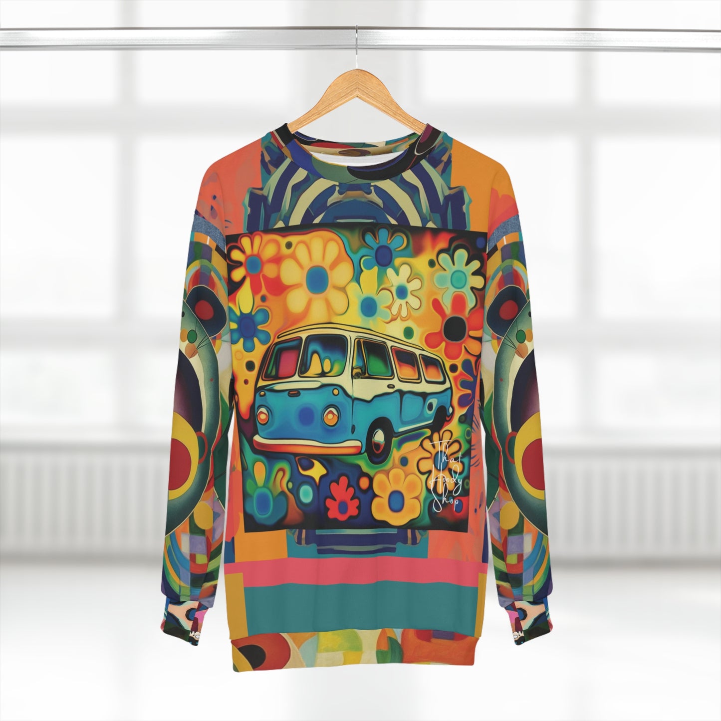 Cool Vibes Only Hippie Van Floral Unisex Sweatshirt