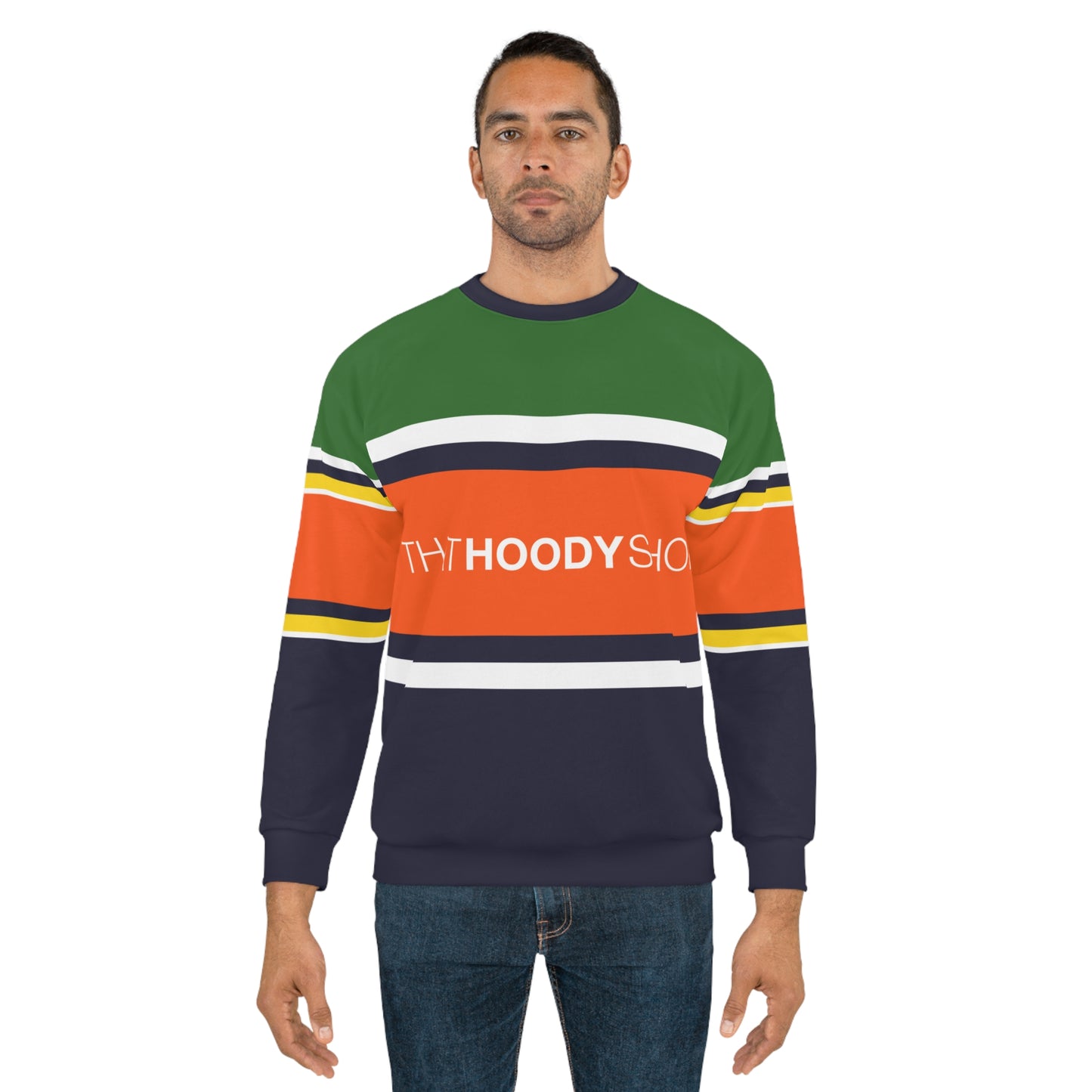 Huntfield Green Barbarian Rugby Stripe Unisex Sweatshirt