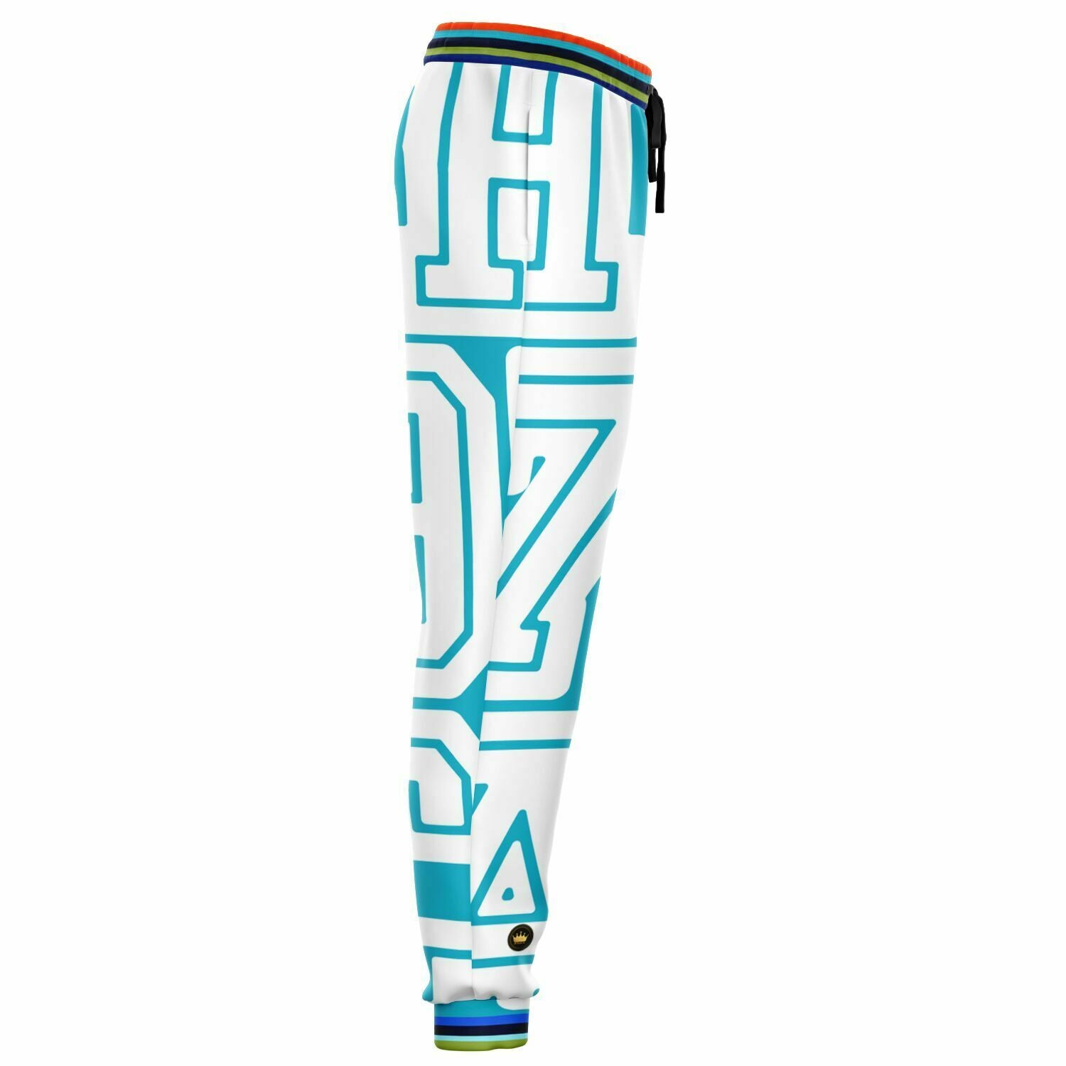 Monograma THS 1976 CA en joggers unisex de poliéster ecológico azul bahameño