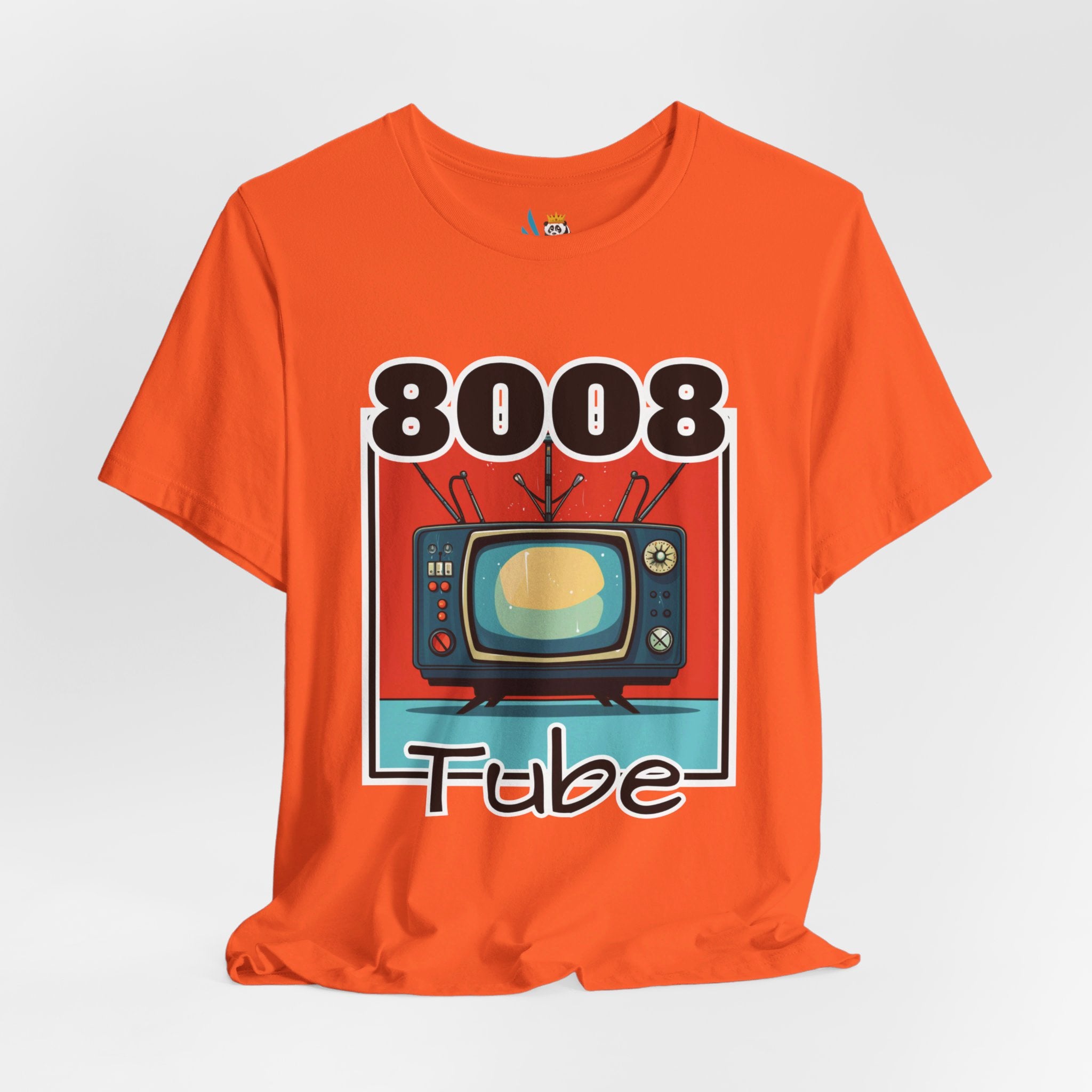8008 Tube Vintage TV Print Unisex Short Sleeve Tee