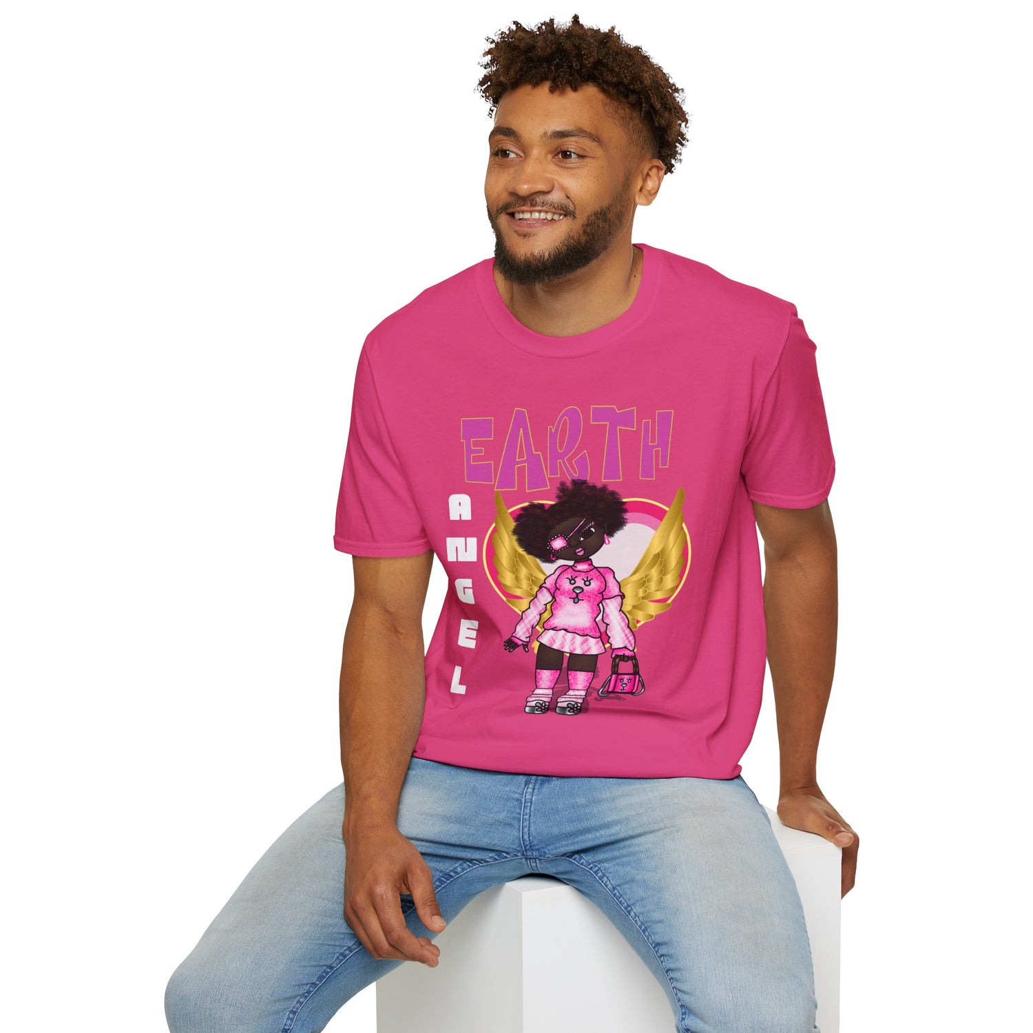 Earth Angel Natural Hair Unisex Softstyle T-Shirt