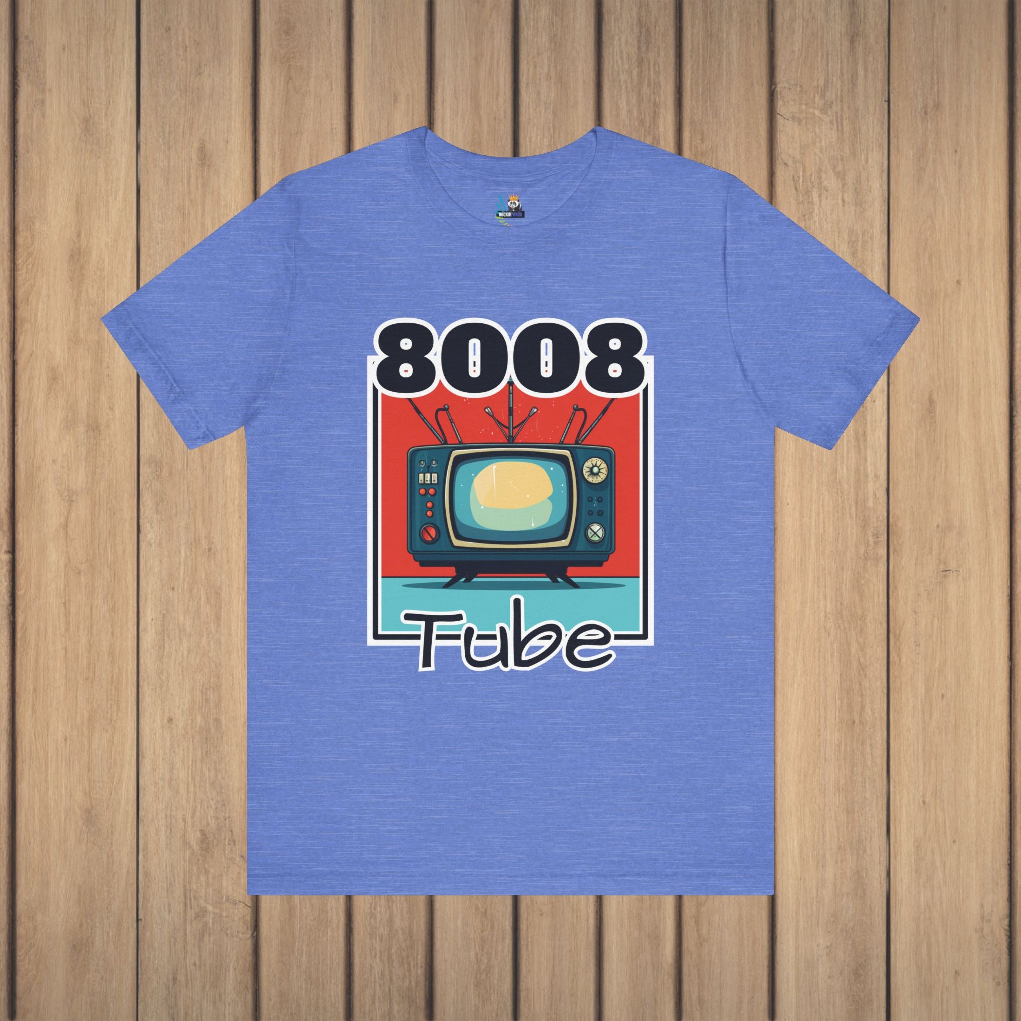 8008 Tube Vintage TV Print Unisex Short Sleeve Tee