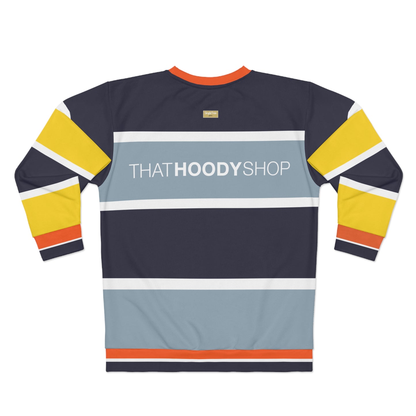 Navy Conga Barbarian Rugby Stripe Unisex Sweatshirt
