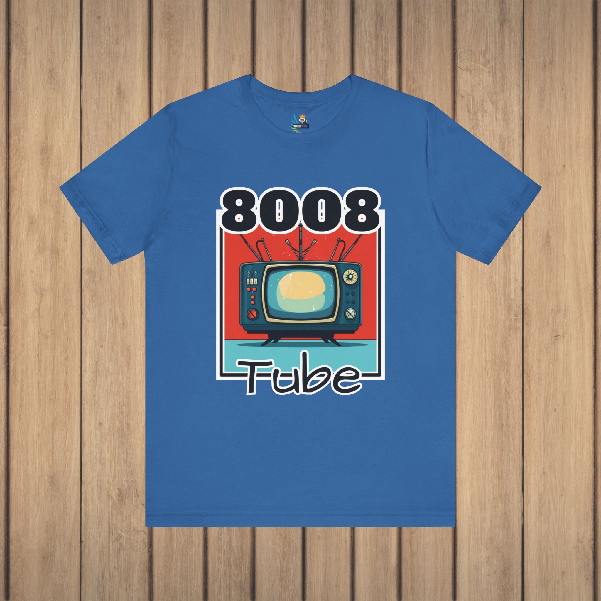 8008 Tube Vintage TV Print Unisex Short Sleeve Tee