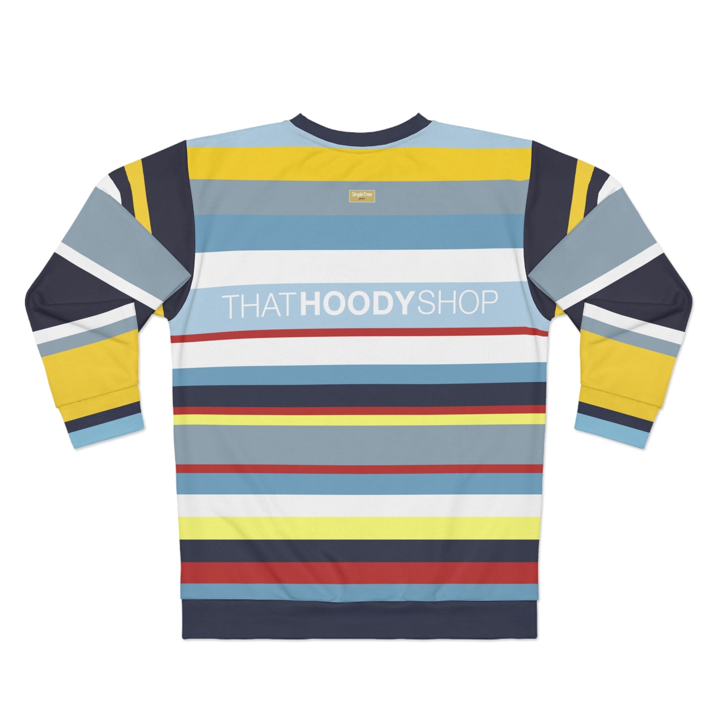 Marine Layer Blue Rugby Stripe Unisex Sweatshirt