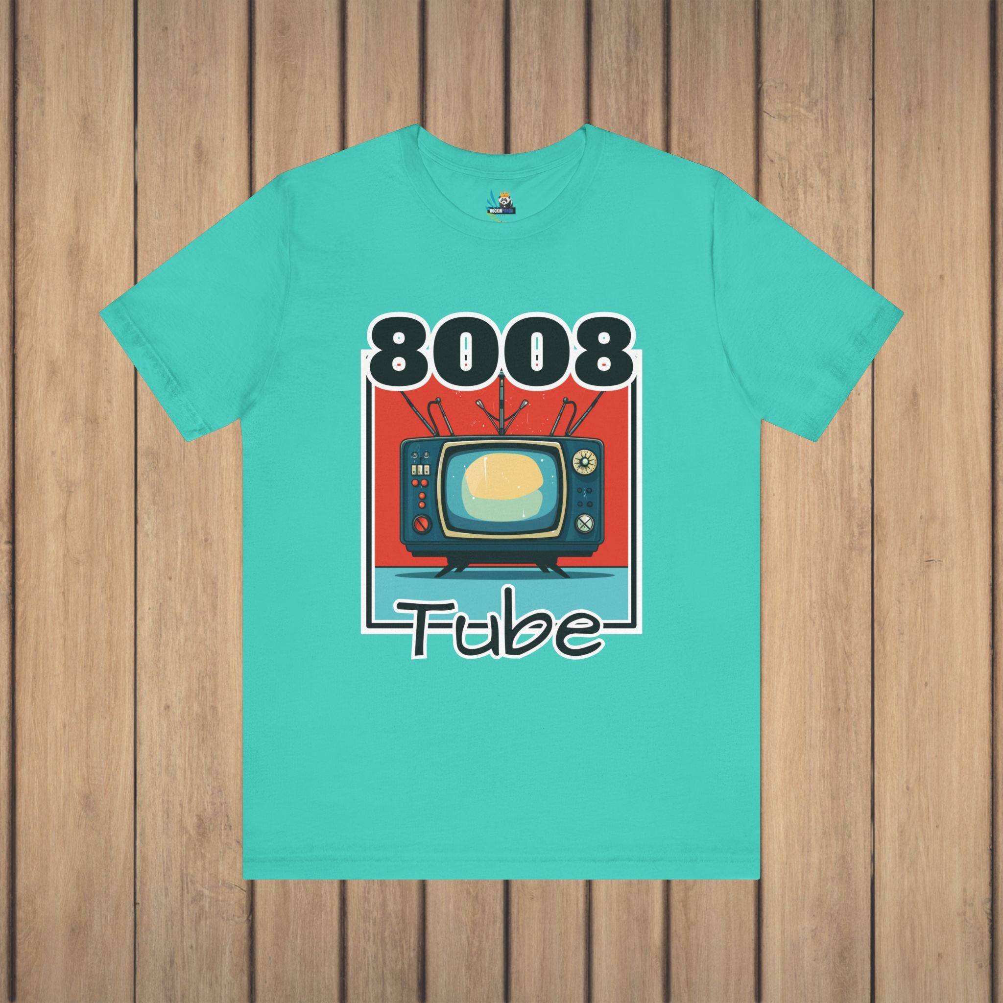 8008 Tube Vintage TV Print Unisex Short Sleeve Tee