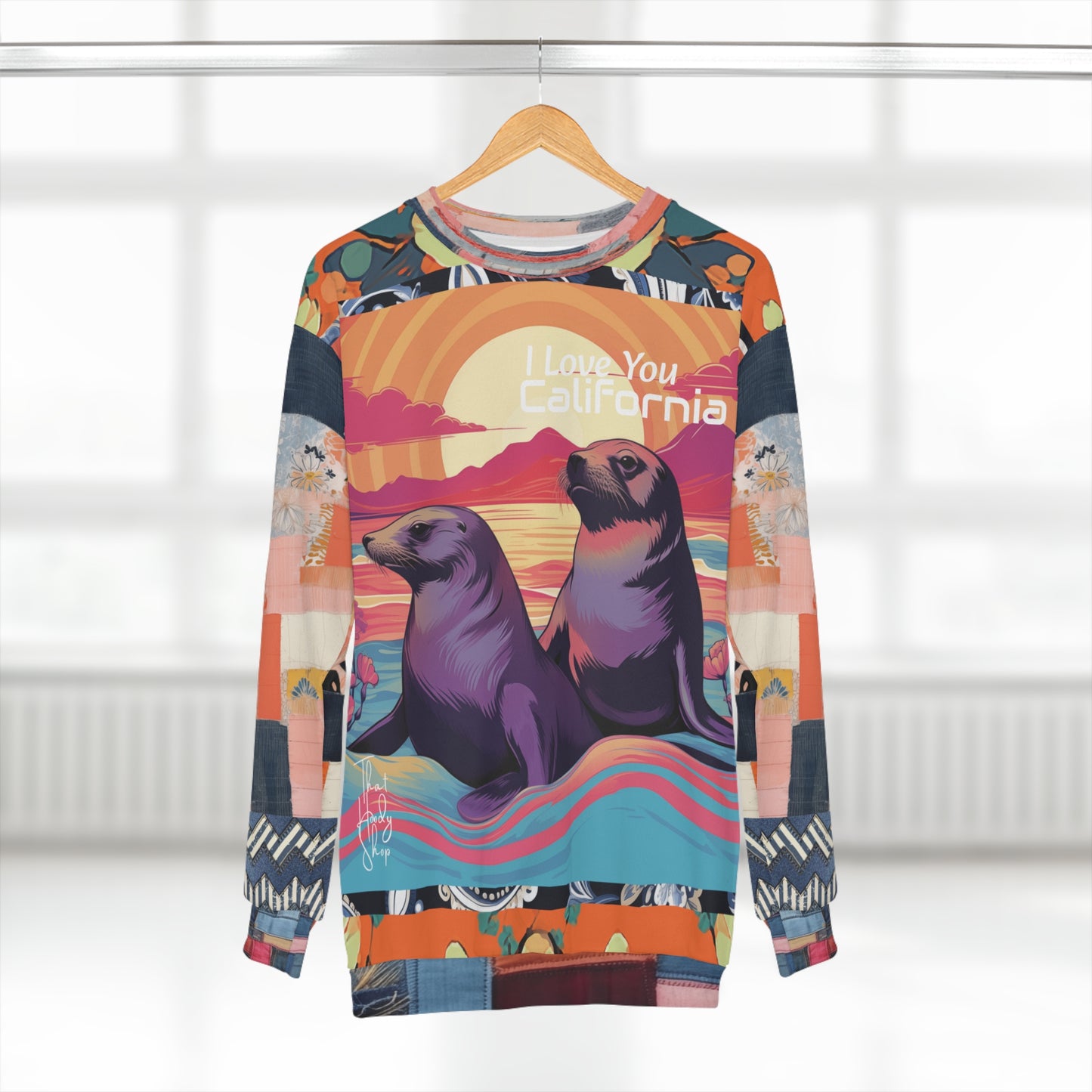 I Love You California - Malibu Coast Sea Lions Unisex Sweatshirt