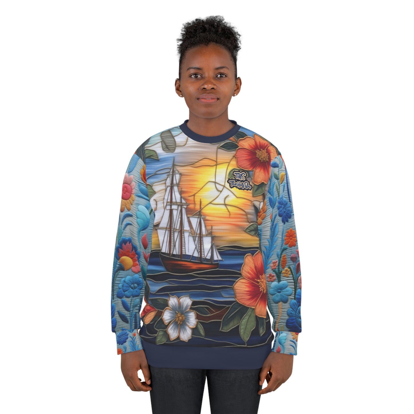 Island Jumper Hawaiian Plumeria Floral Unisex Sweatshirt