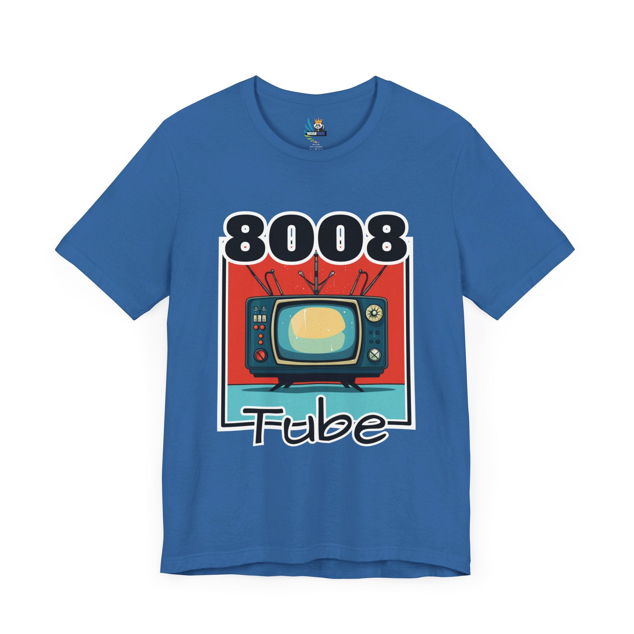 8008 Tube Vintage TV Print Unisex Short Sleeve Tee