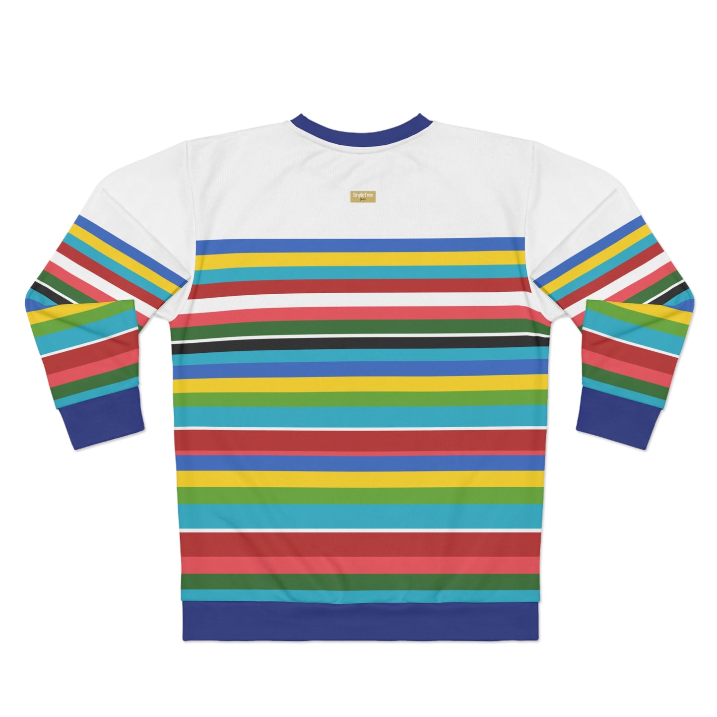 Seaside Rainbow Rugby Stripe Unisex Sweatshirt
