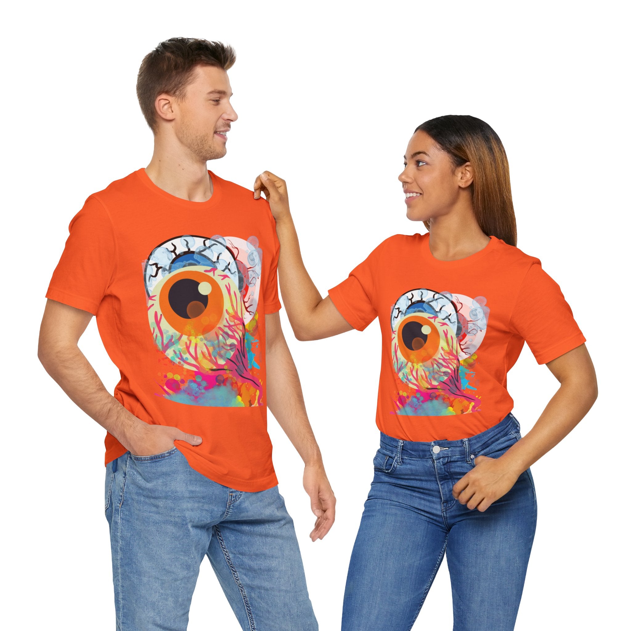 Eyes in Abstract Unisex Short Sleeve Tee