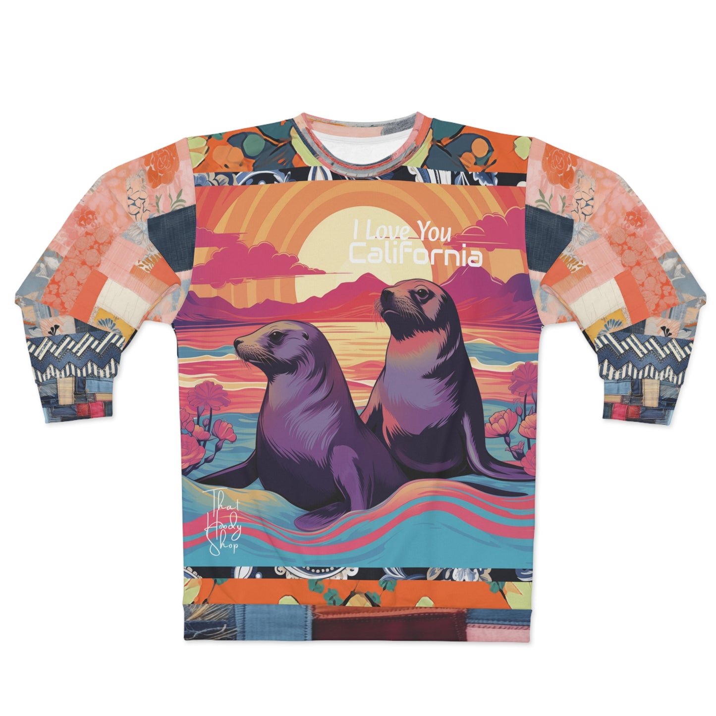 I Love You California - Malibu Coast Sea Lions Unisex Sweatshirt