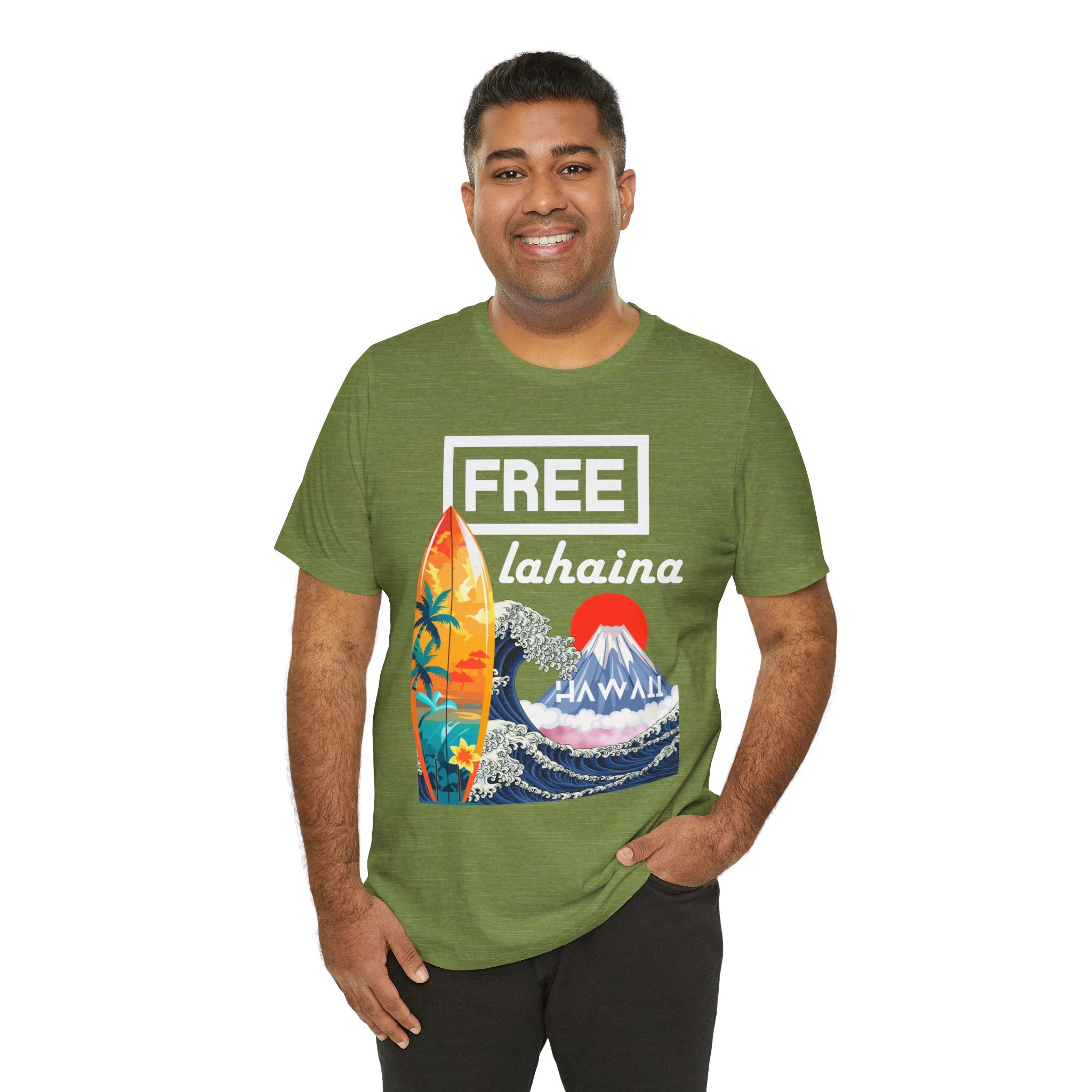 Free Lahaina Hawaii Short Sleeve Unisex Tee