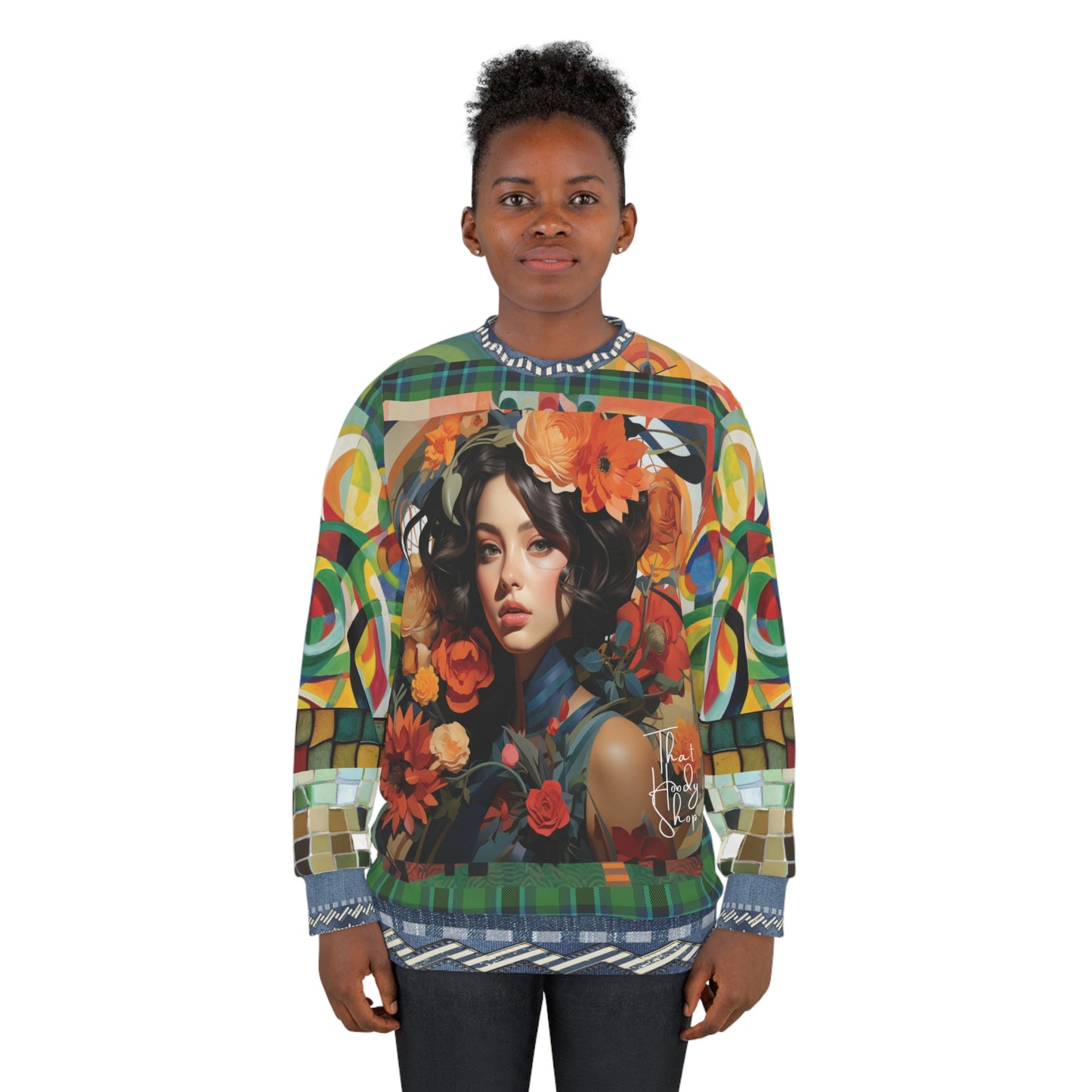 Penelope - Girl in Flowers Unisex Sweatshirt