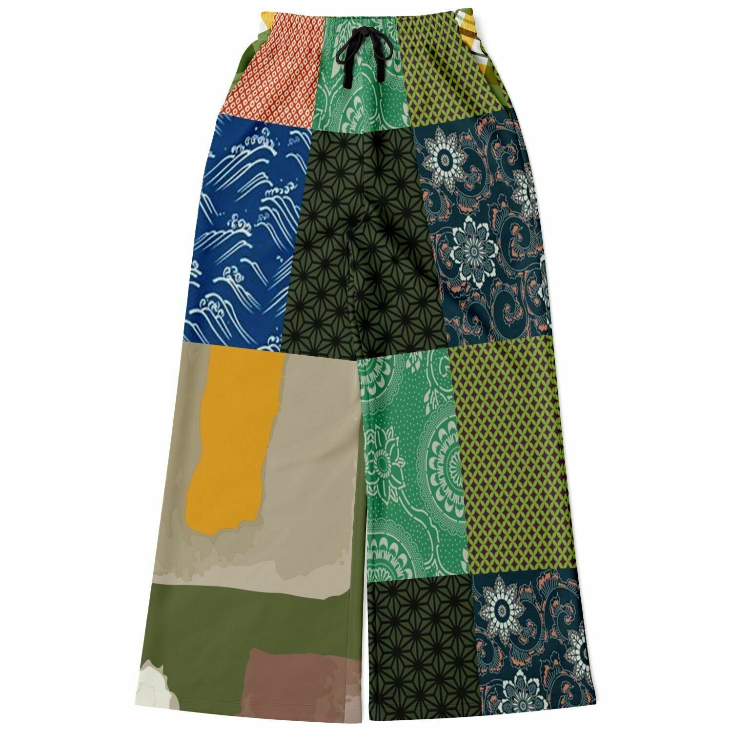 Razzamatazz Vintage Patchwork Eco-Poly Wide Leg Pants