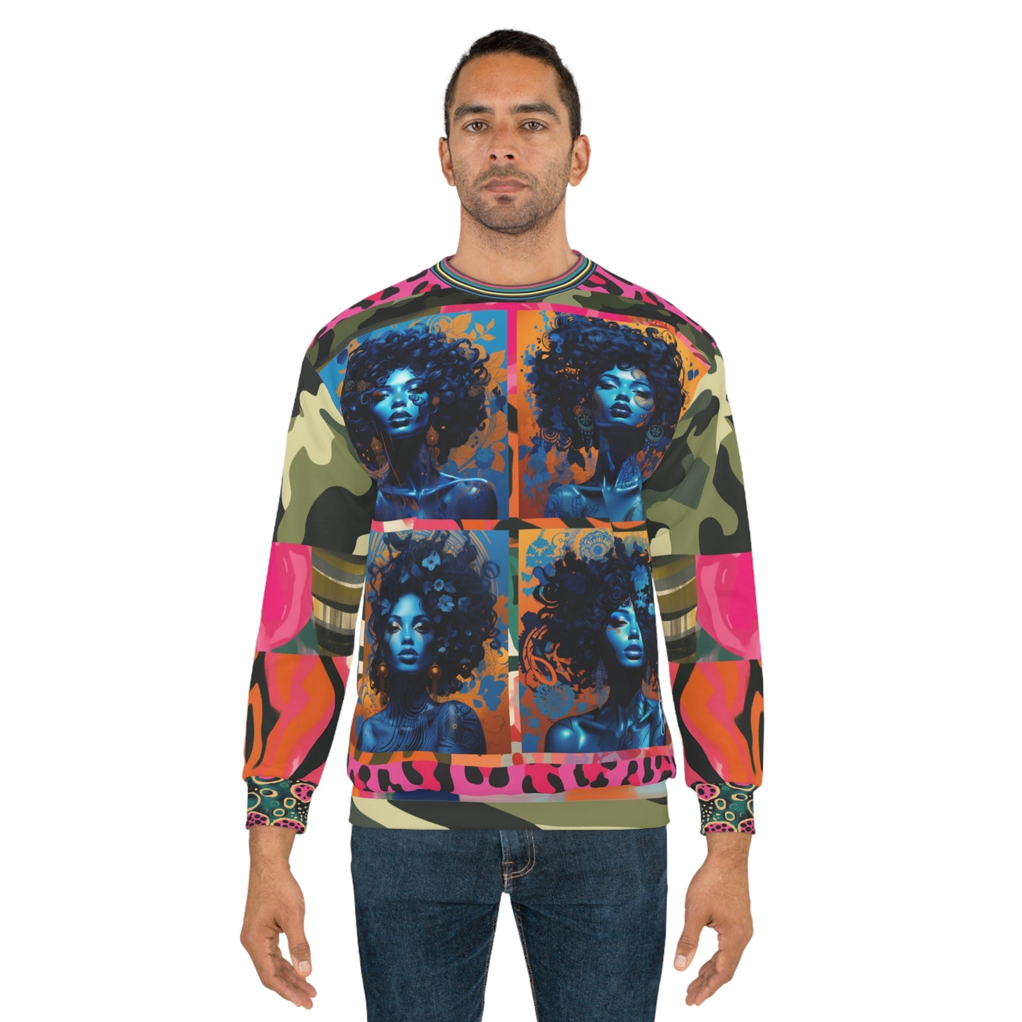 Faces of Medusa Pink Cheetah Camo Unisex Sweatshirt