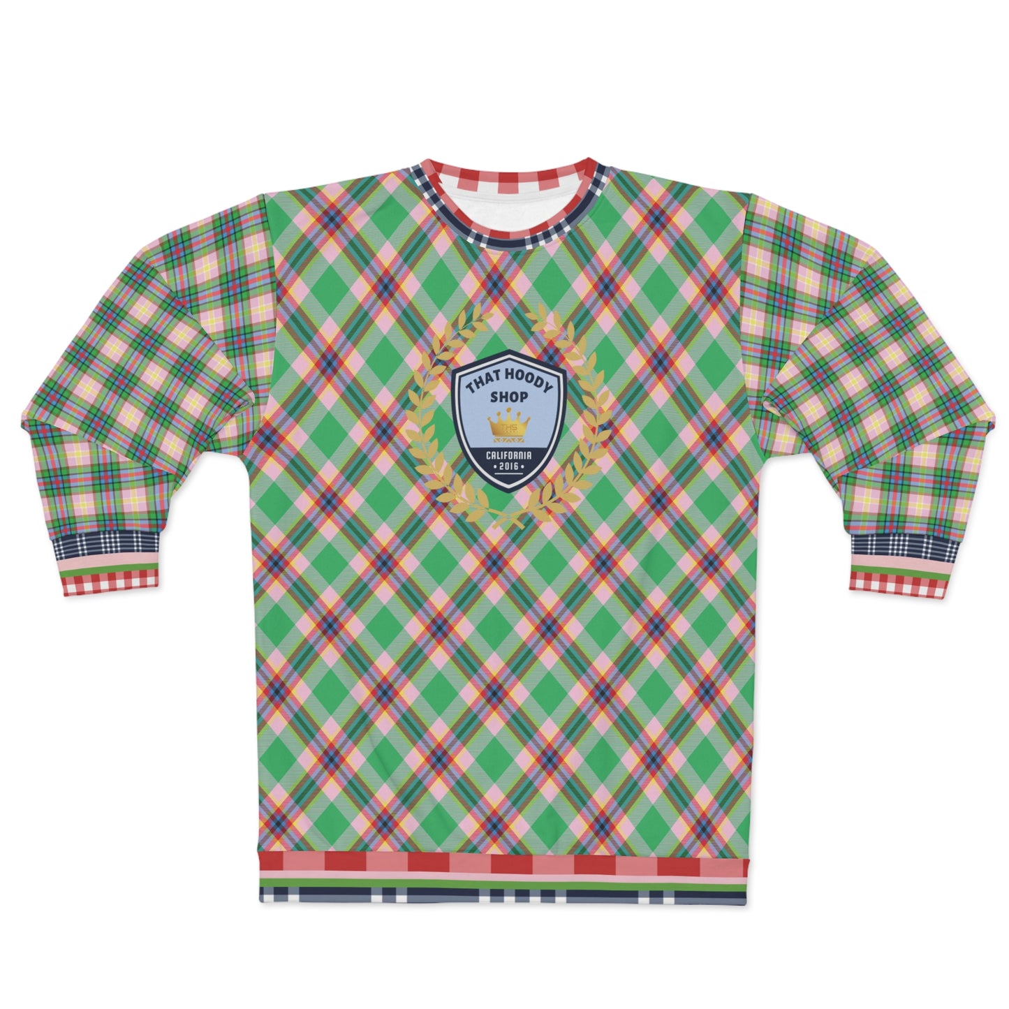 THS Peppermint Pink Wheat Wreath Badge Unisex Sweatshirt