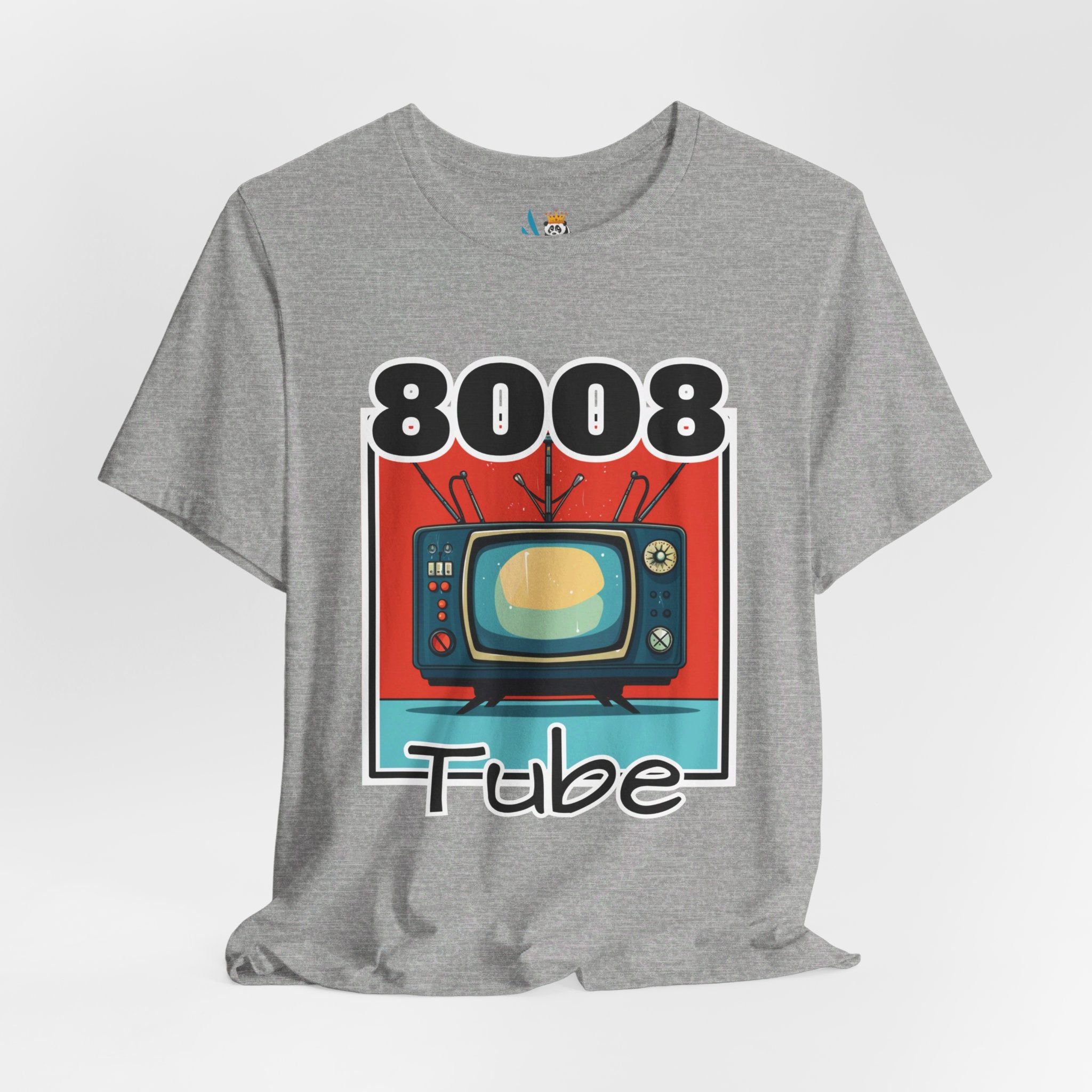 8008 Tube Vintage TV Print Unisex Short Sleeve Tee