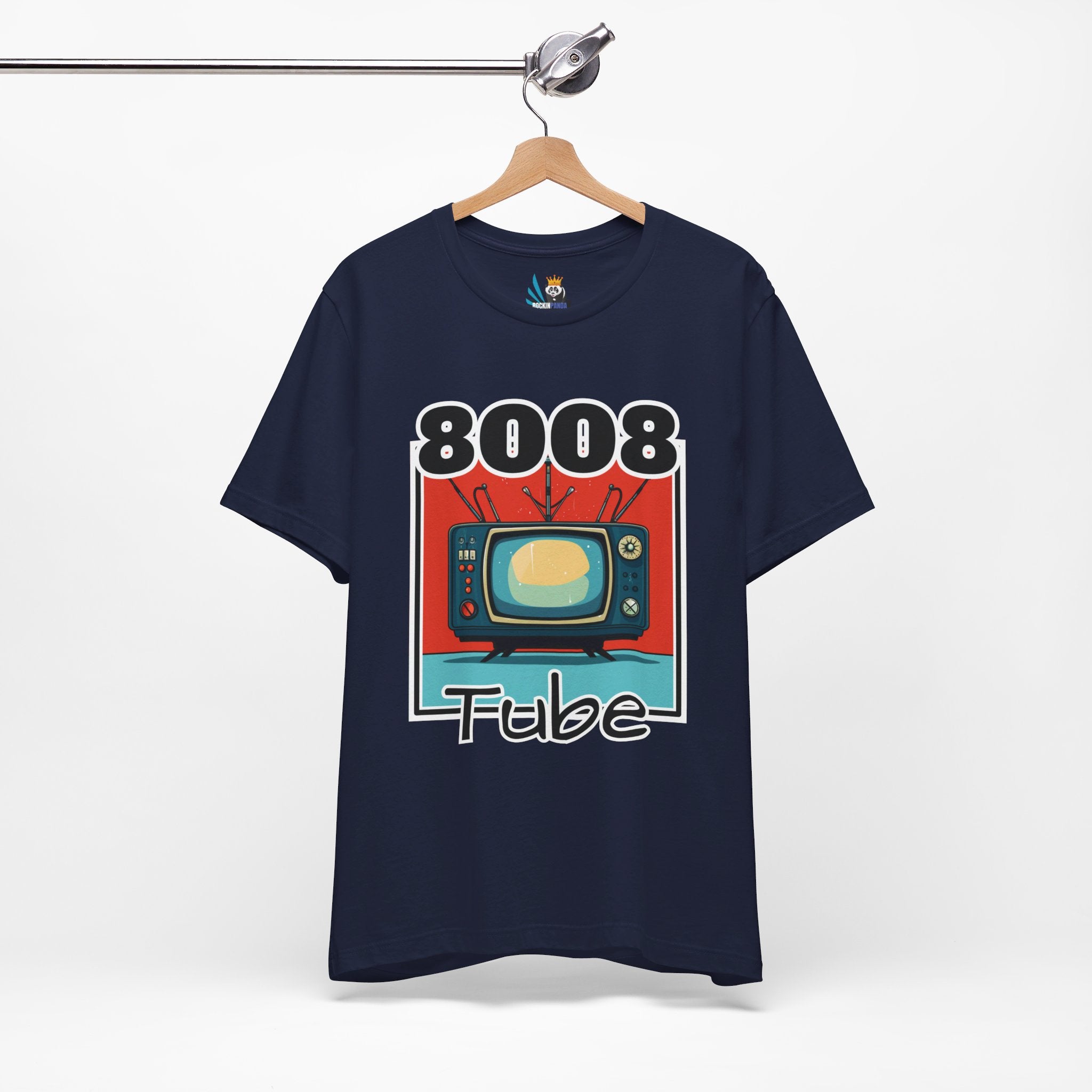 8008 Tube Vintage TV Print Unisex Short Sleeve Tee