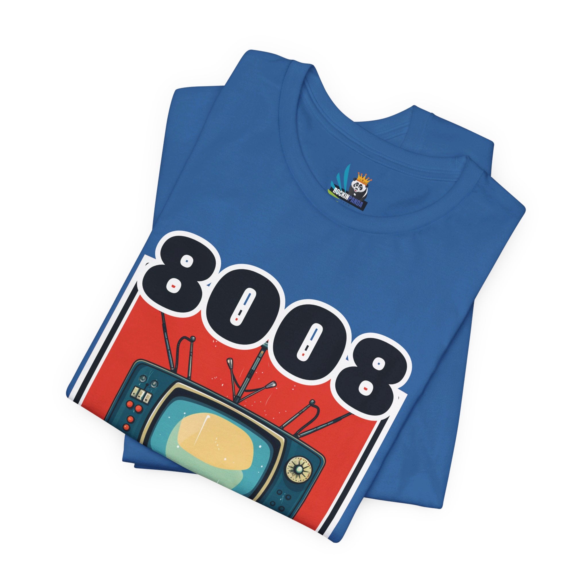 8008 Tube Vintage TV Print Unisex Short Sleeve Tee
