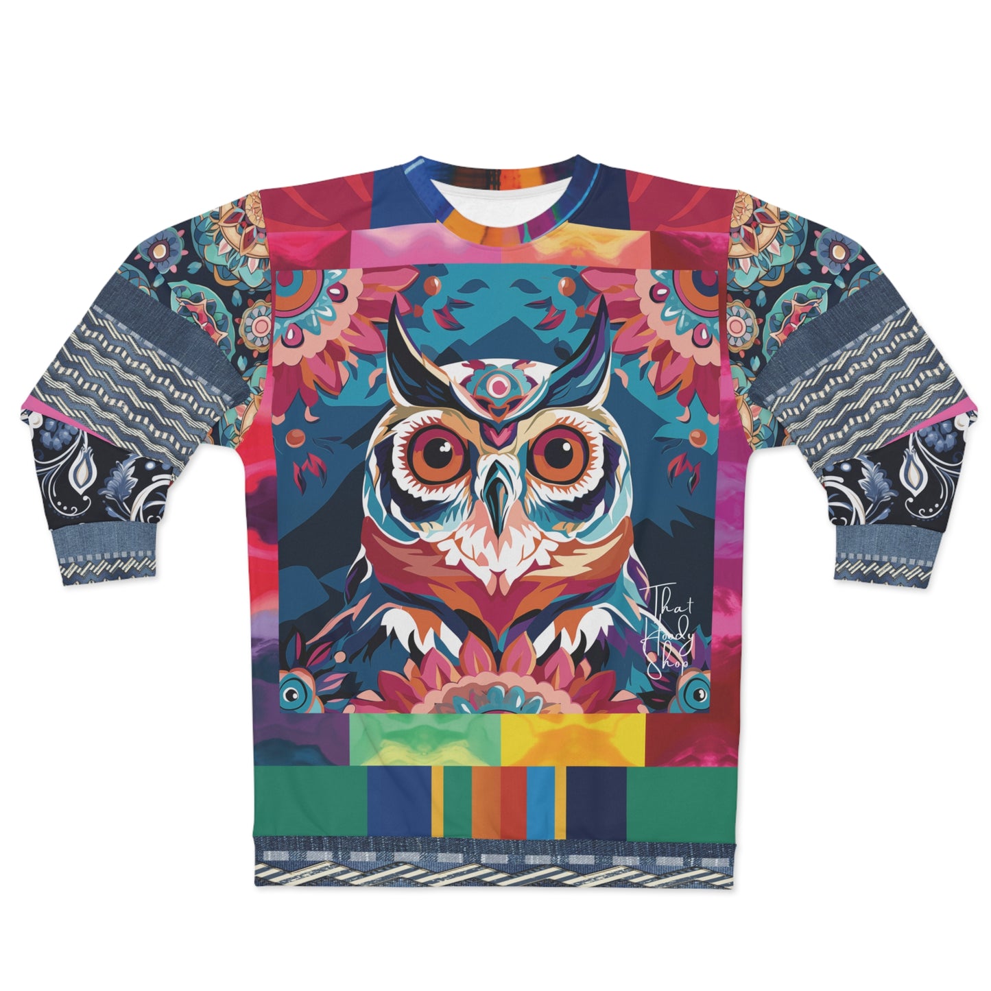 Sacred Owl Mandala Print Unisex Sweatshirt