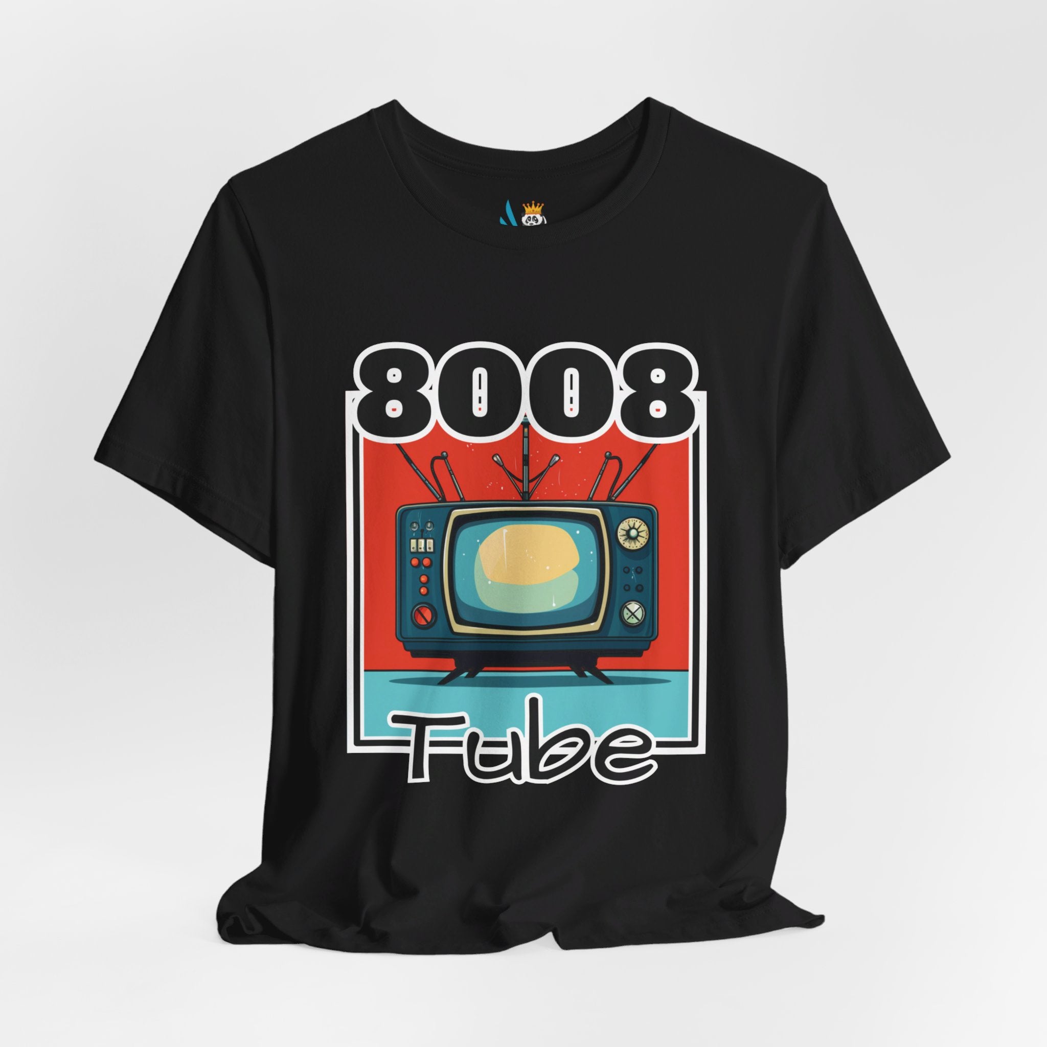 8008 Tube Vintage TV Print Unisex Short Sleeve Tee