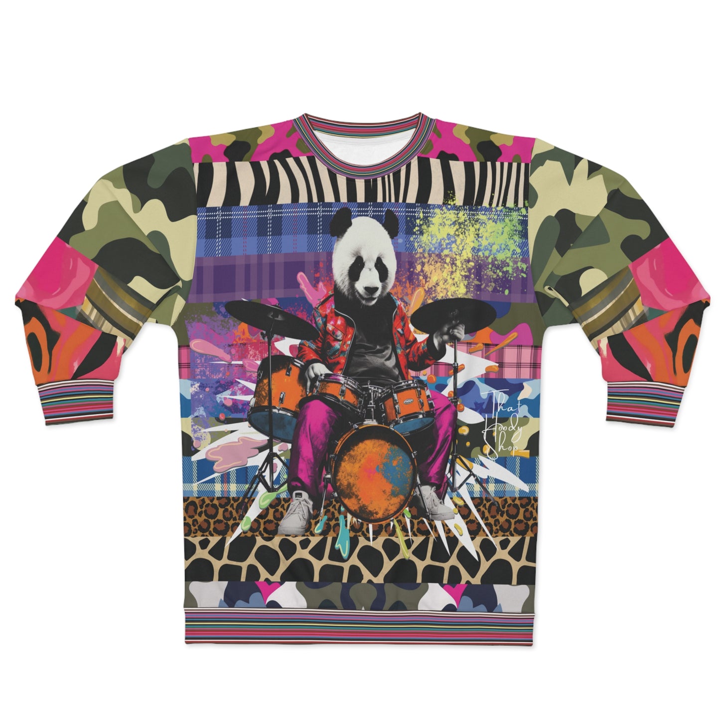 Drum Roll Please - Rockin Panda Unisex Sweatshirt