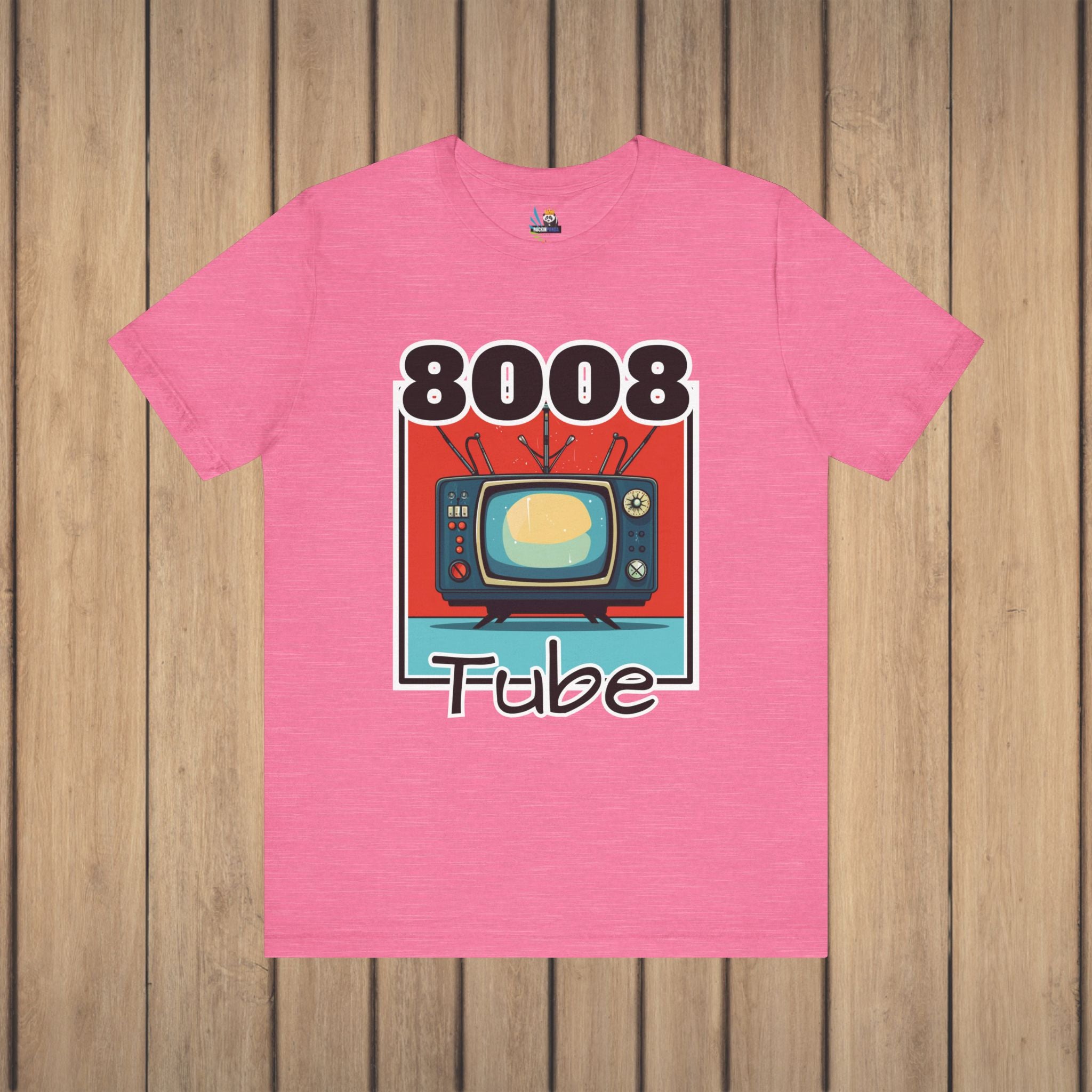 8008 Tube Vintage TV Print Unisex Short Sleeve Tee
