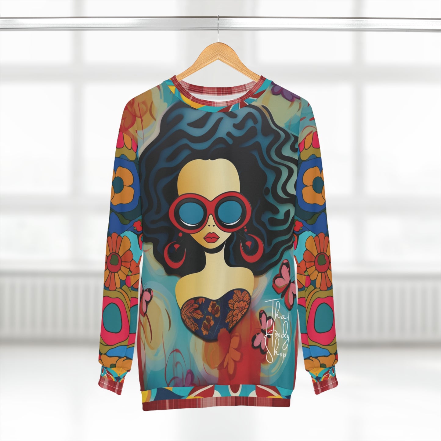 Cool Chick Red Pop Art Unisex Sweatshirt