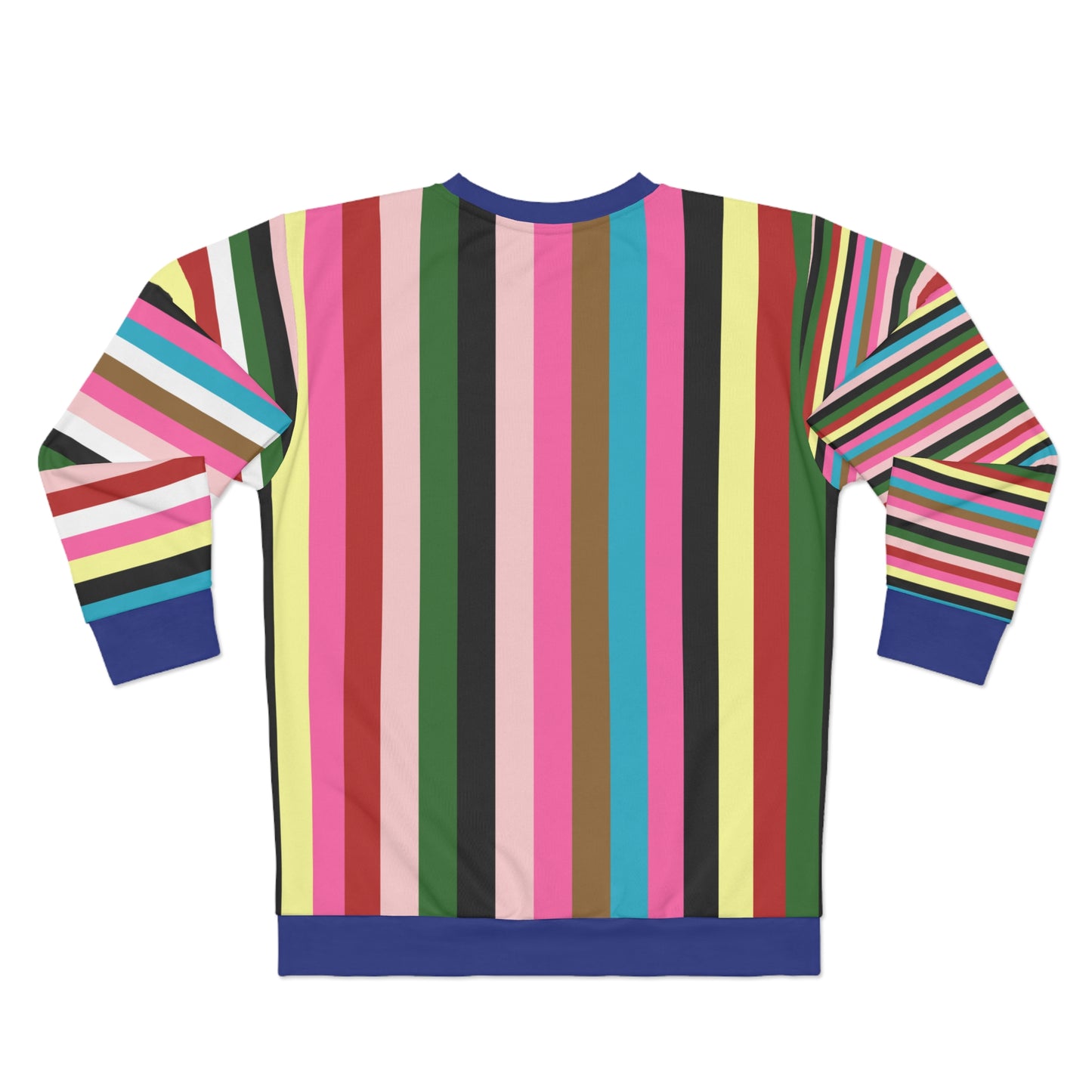 Rainbow Elephant Rugby Stripe Unisex Sweatshirt