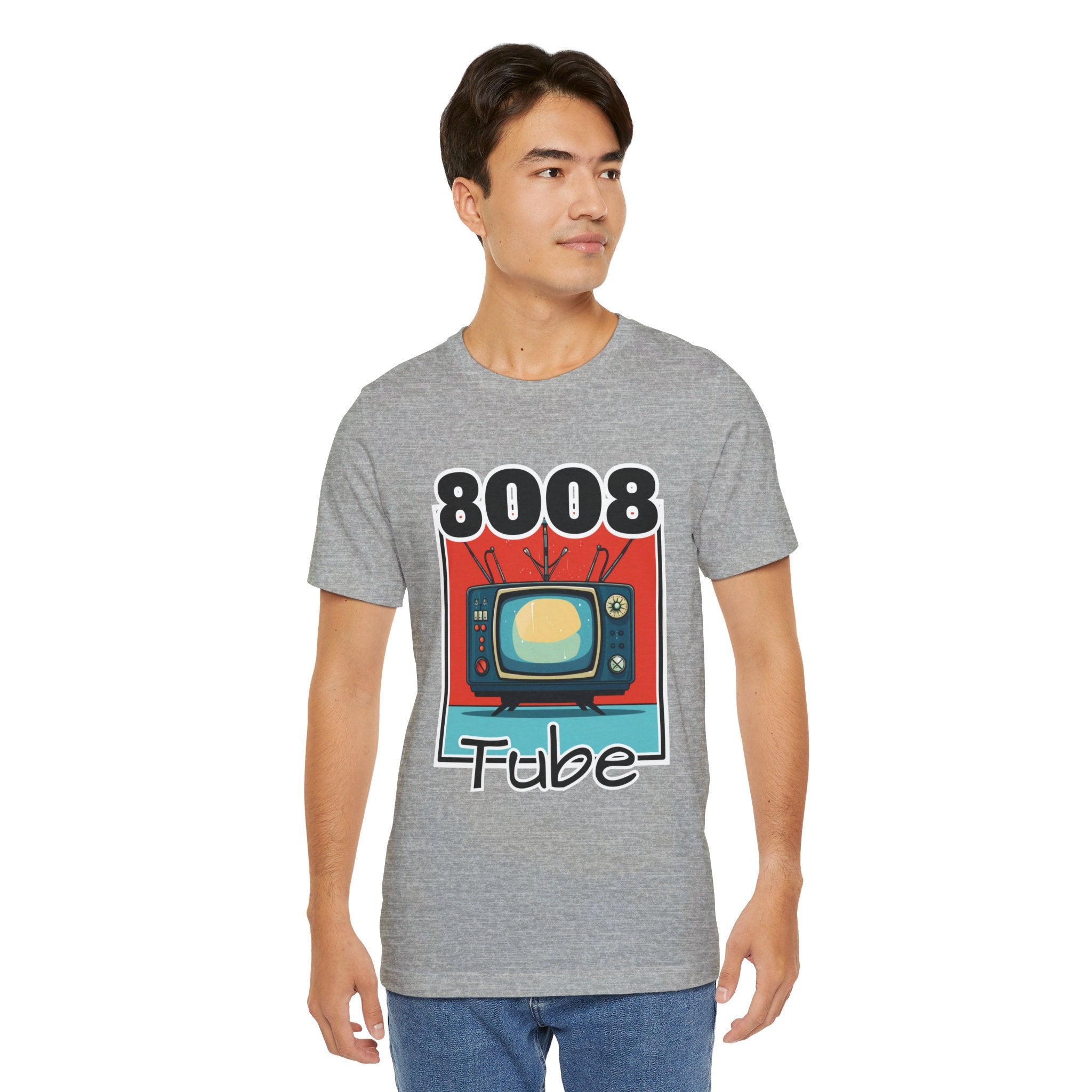 8008 Tube Vintage TV Print Unisex Short Sleeve Tee