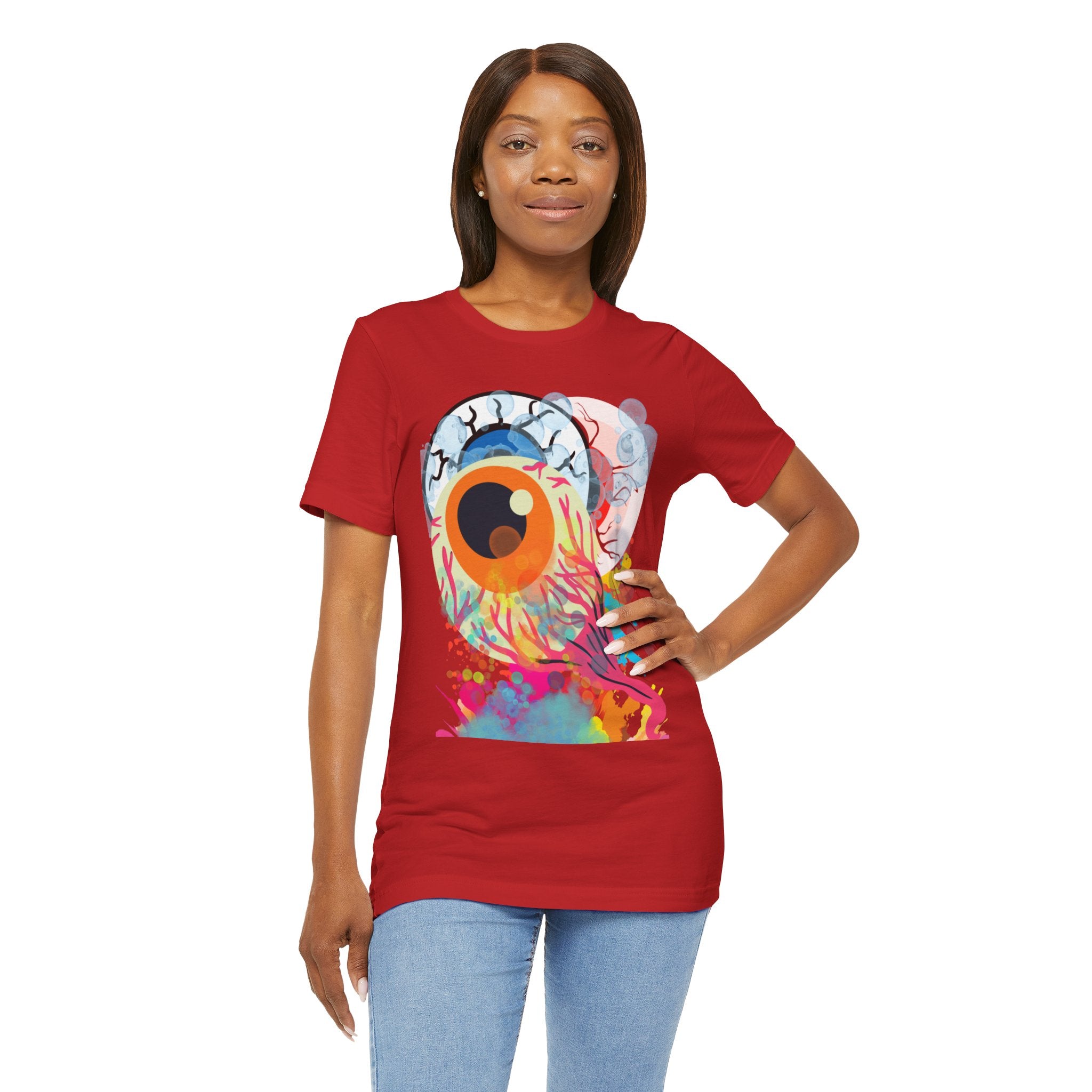 Eyes in Abstract Unisex Short Sleeve Tee