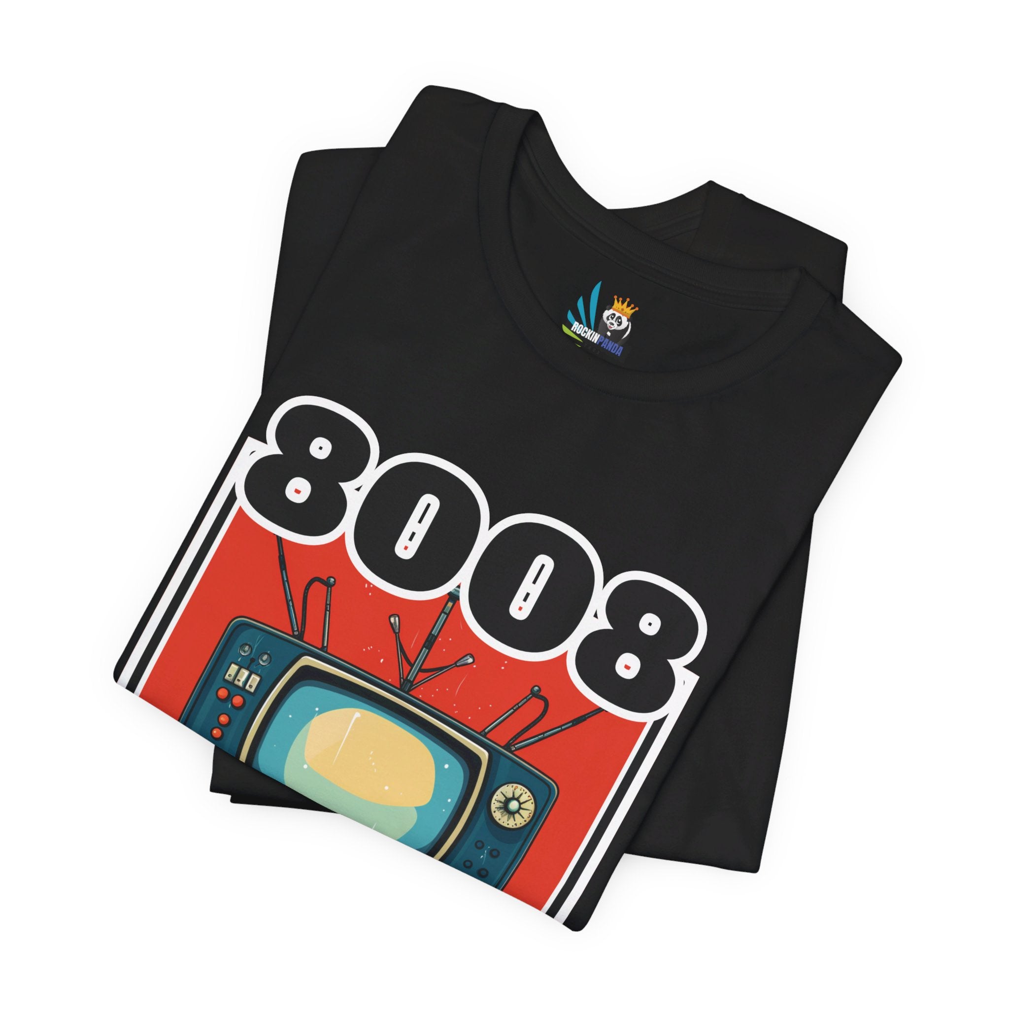 8008 Tube Vintage TV Print Unisex Short Sleeve Tee