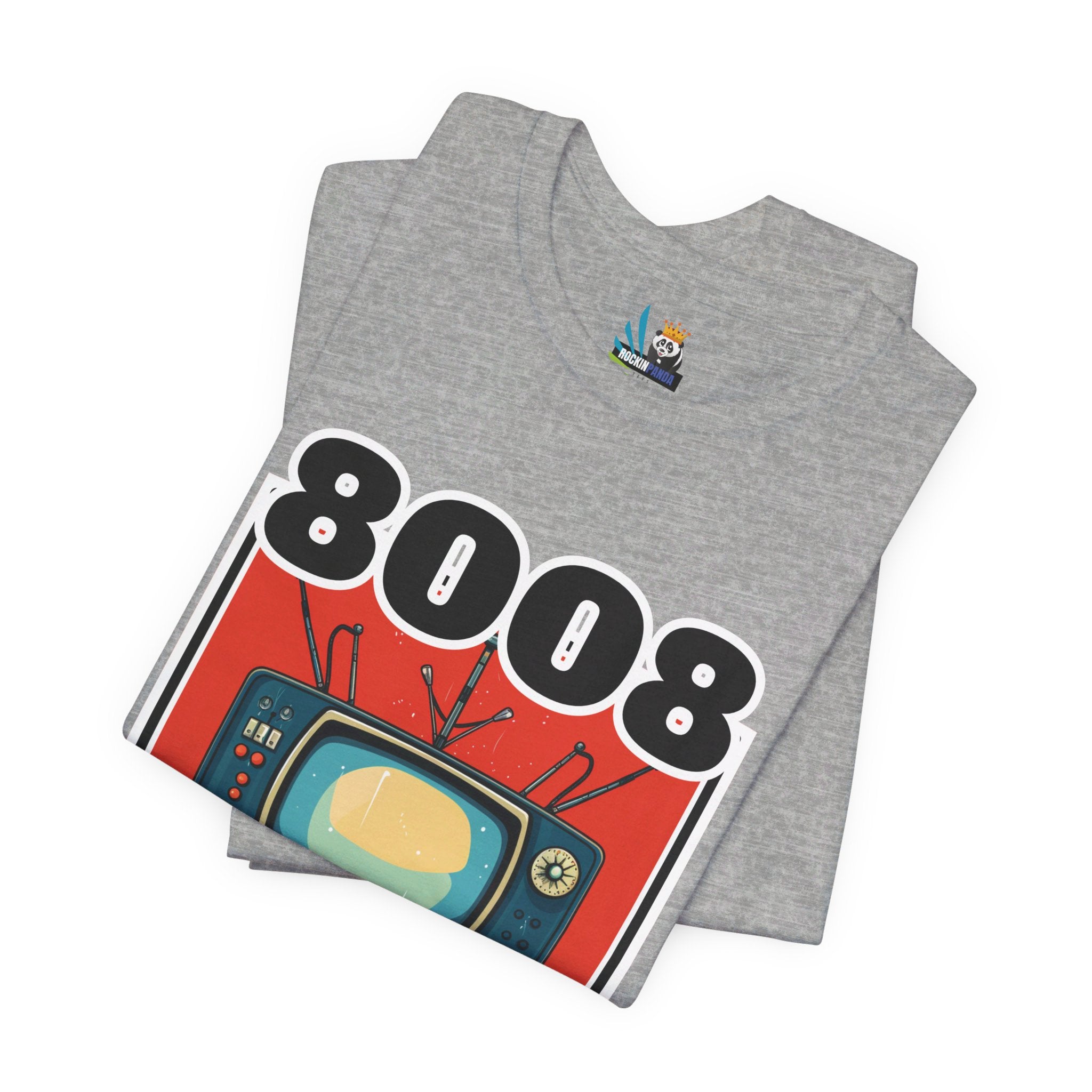 8008 Tube Vintage TV Print Unisex Short Sleeve Tee