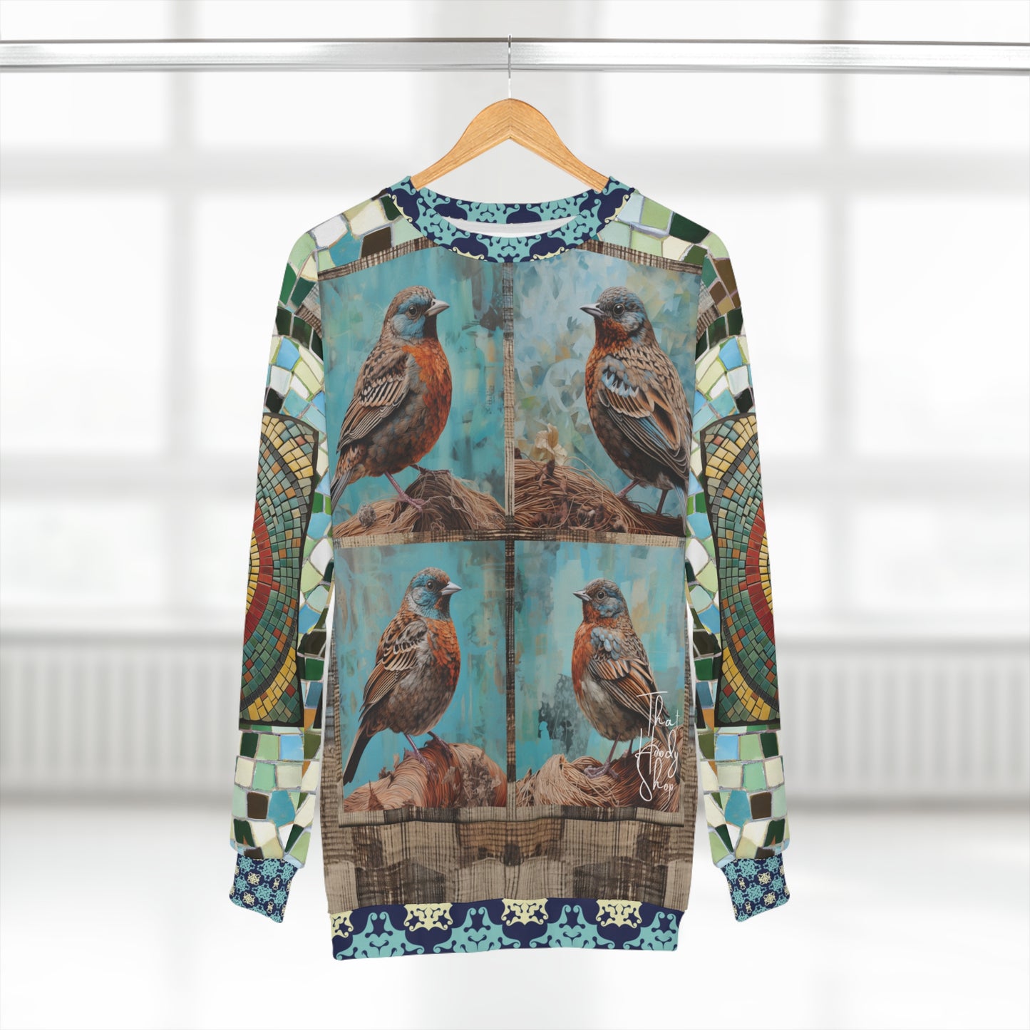 Bye Bye Birdie Quadriptych Four-Panel Print Unisex Sweatshirt