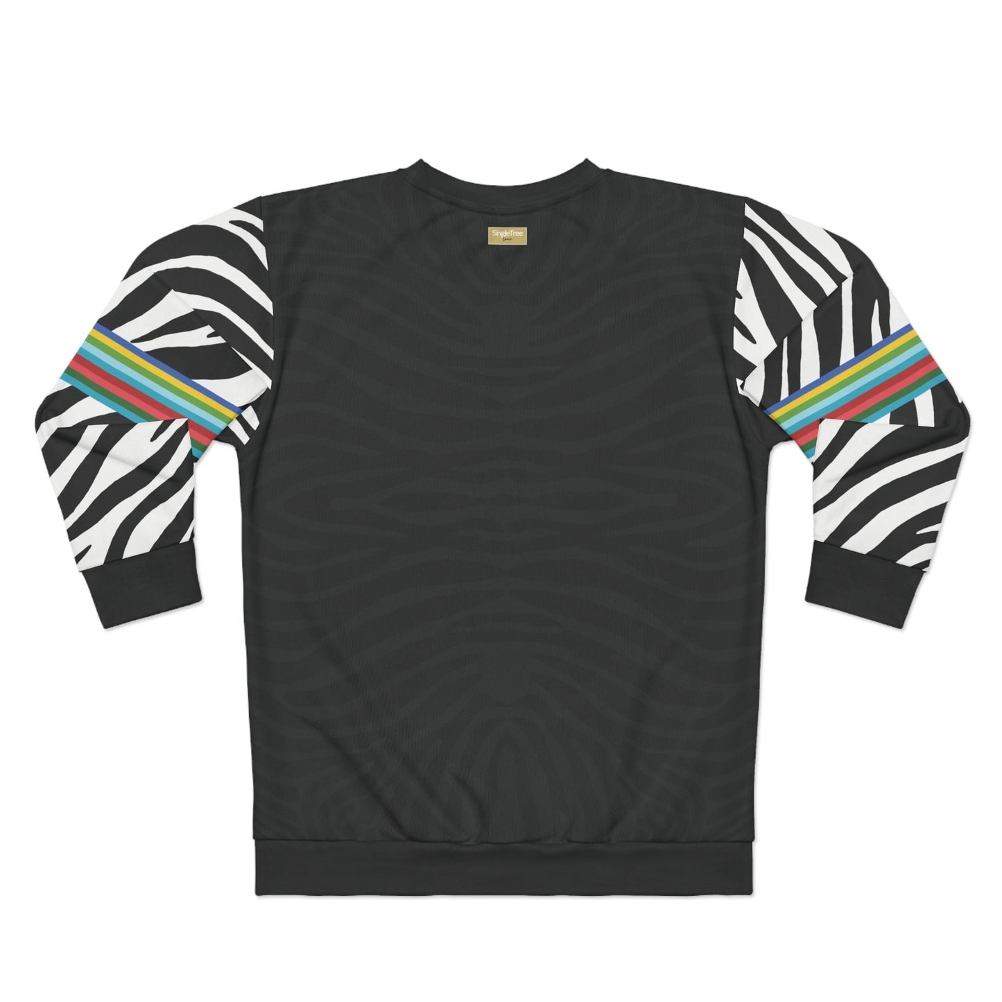 Black Zebra Rainbow Sunset Surfer Unisex Sweatshirt