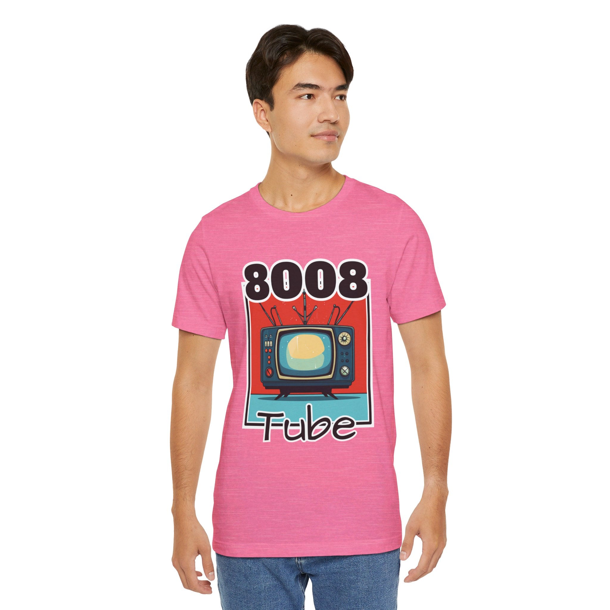 8008 Tube Vintage TV Print Unisex Short Sleeve Tee