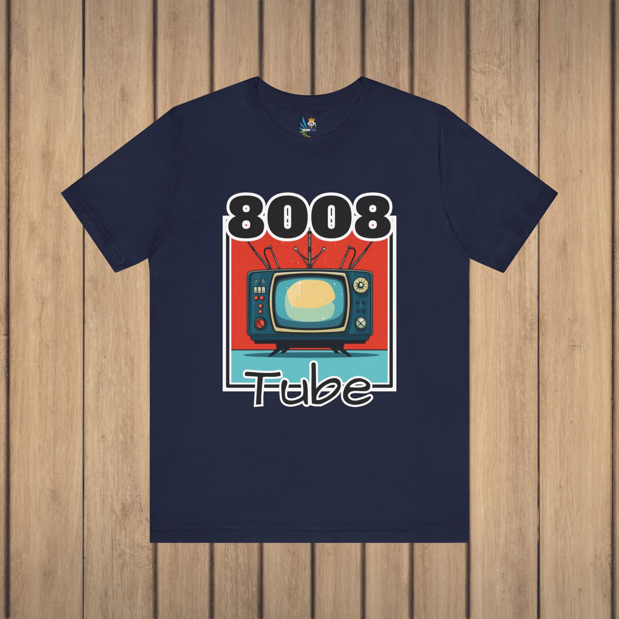 8008 Tube Vintage TV Print Unisex Short Sleeve Tee