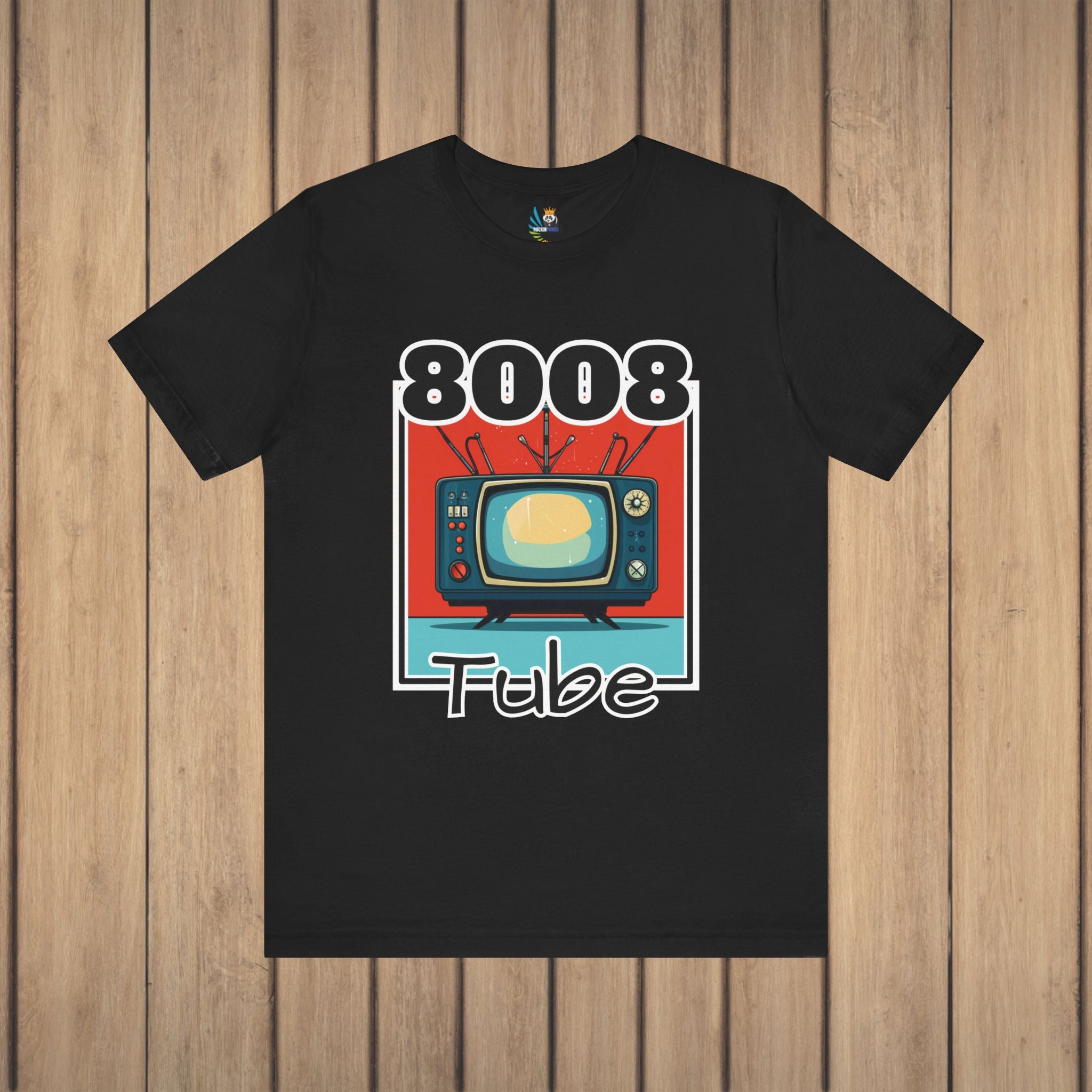 8008 Tube Vintage TV Print Unisex Short Sleeve Tee