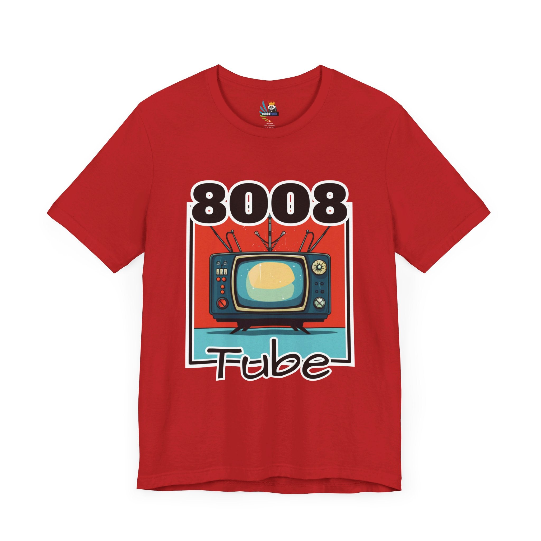 8008 Tube Vintage TV Print Unisex Short Sleeve Tee