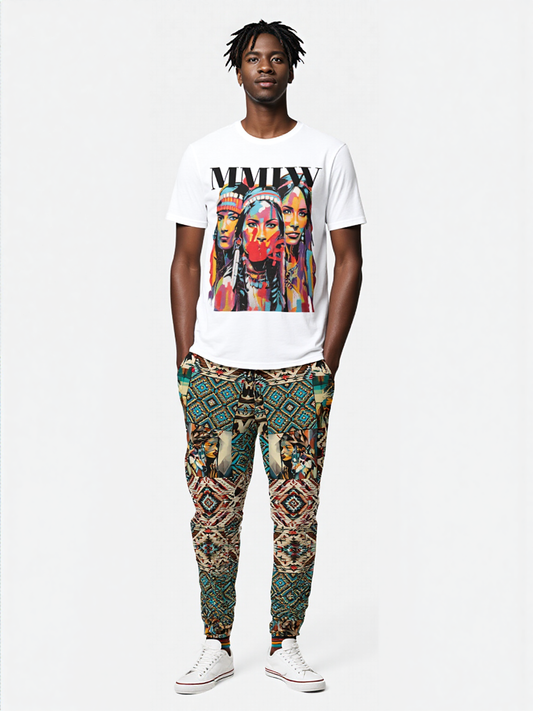 Native Prairie Blanket Print Eco-Poly Unisex Joggers