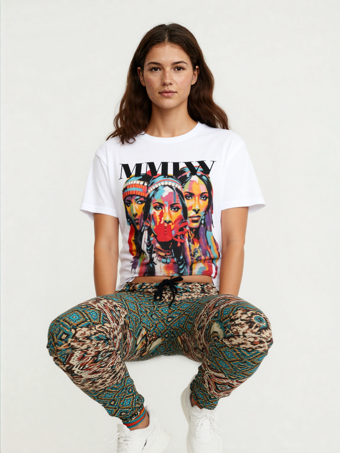 Native Prairie Blanket Print Eco-Poly Unisex Joggers