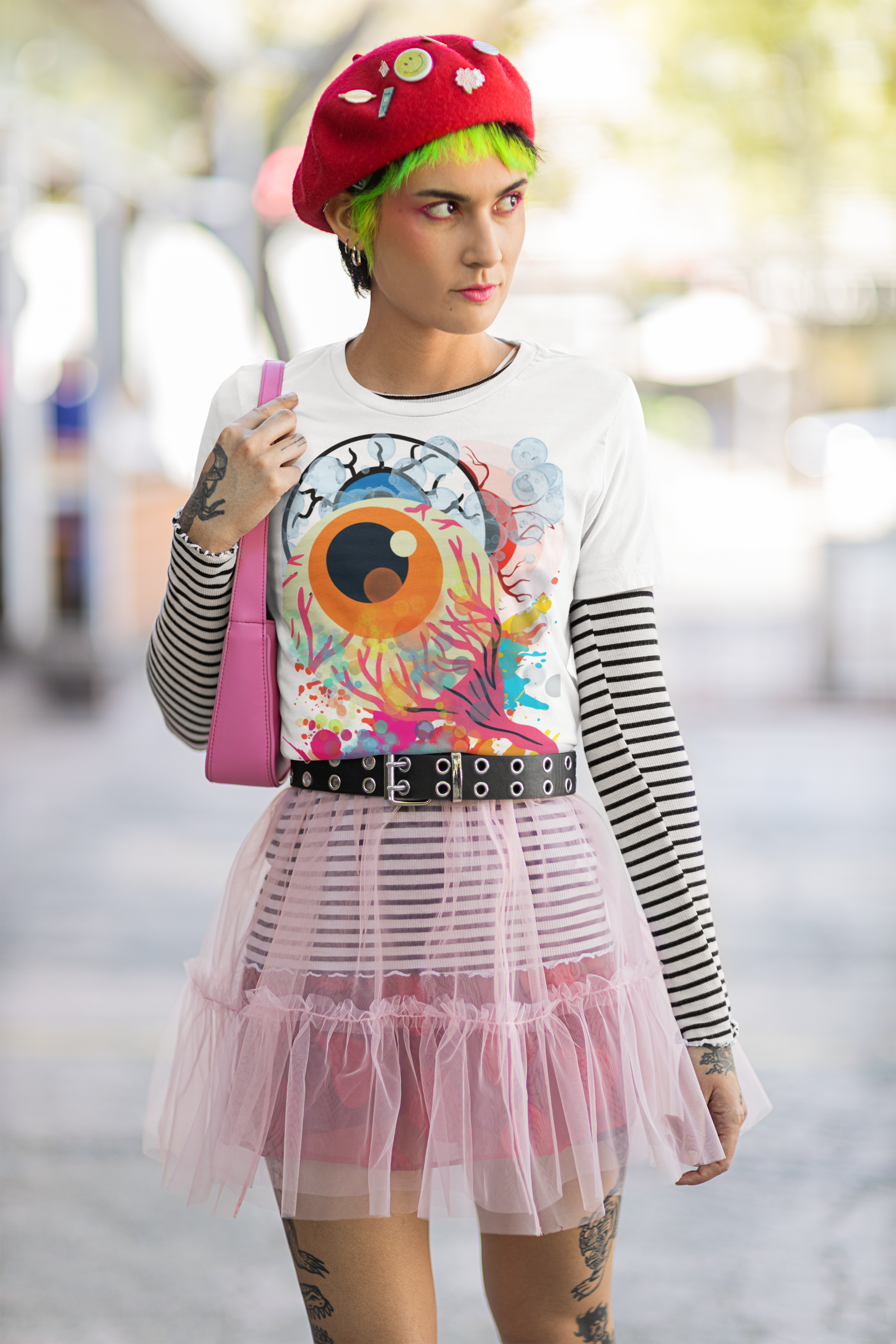 Eyes in Abstract Short Sleeve Unisex Tee