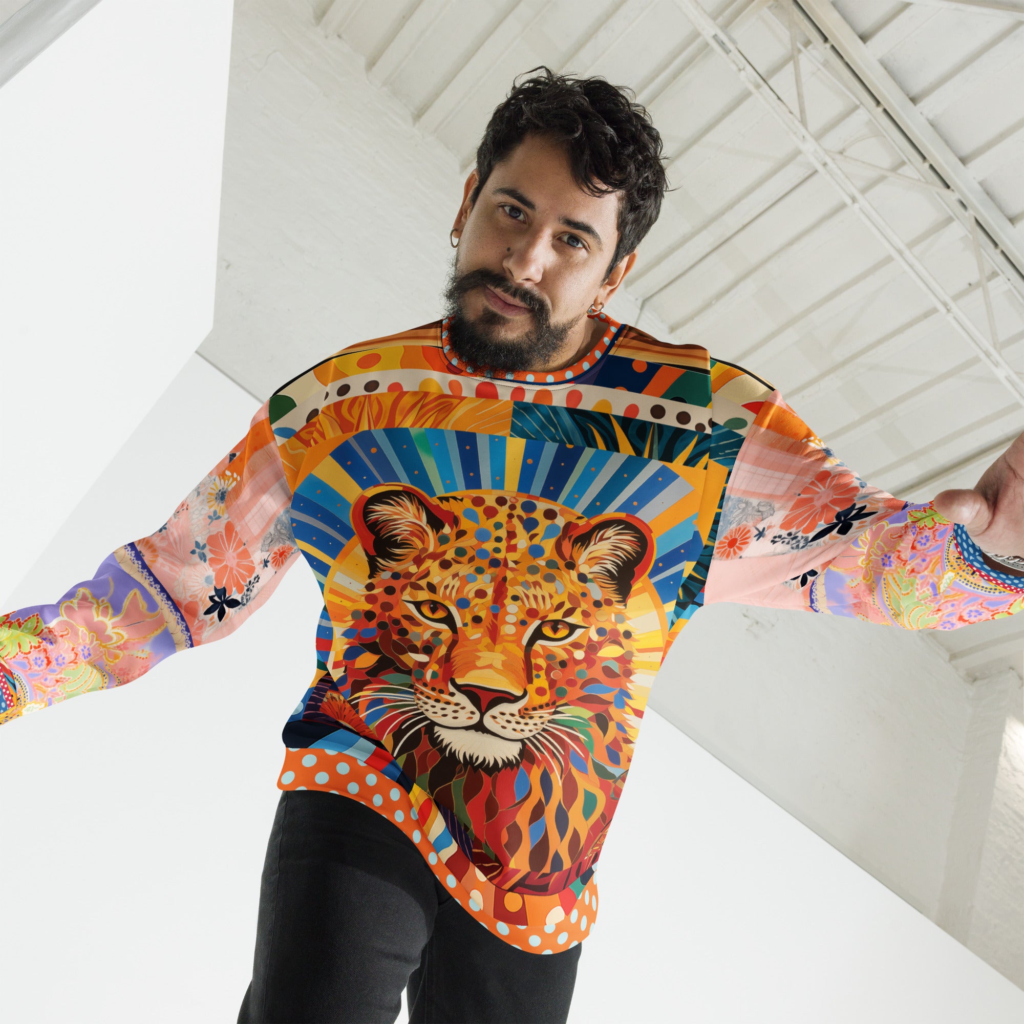 Exotic Sauvage in Rainbow Eco-Poly Summer Weight Unisex Sweatshirt